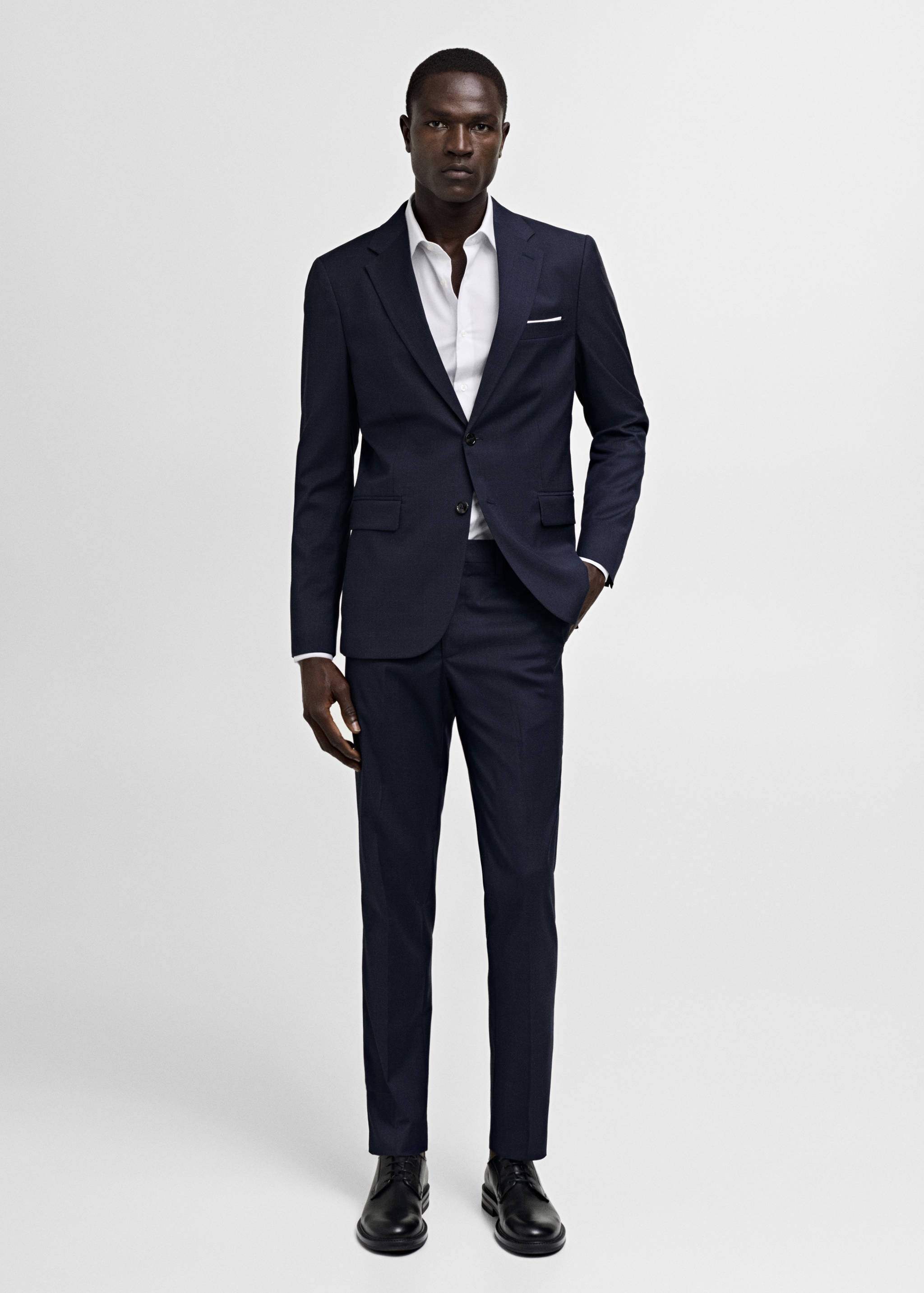Milan slim-fit suit trousers - General plane