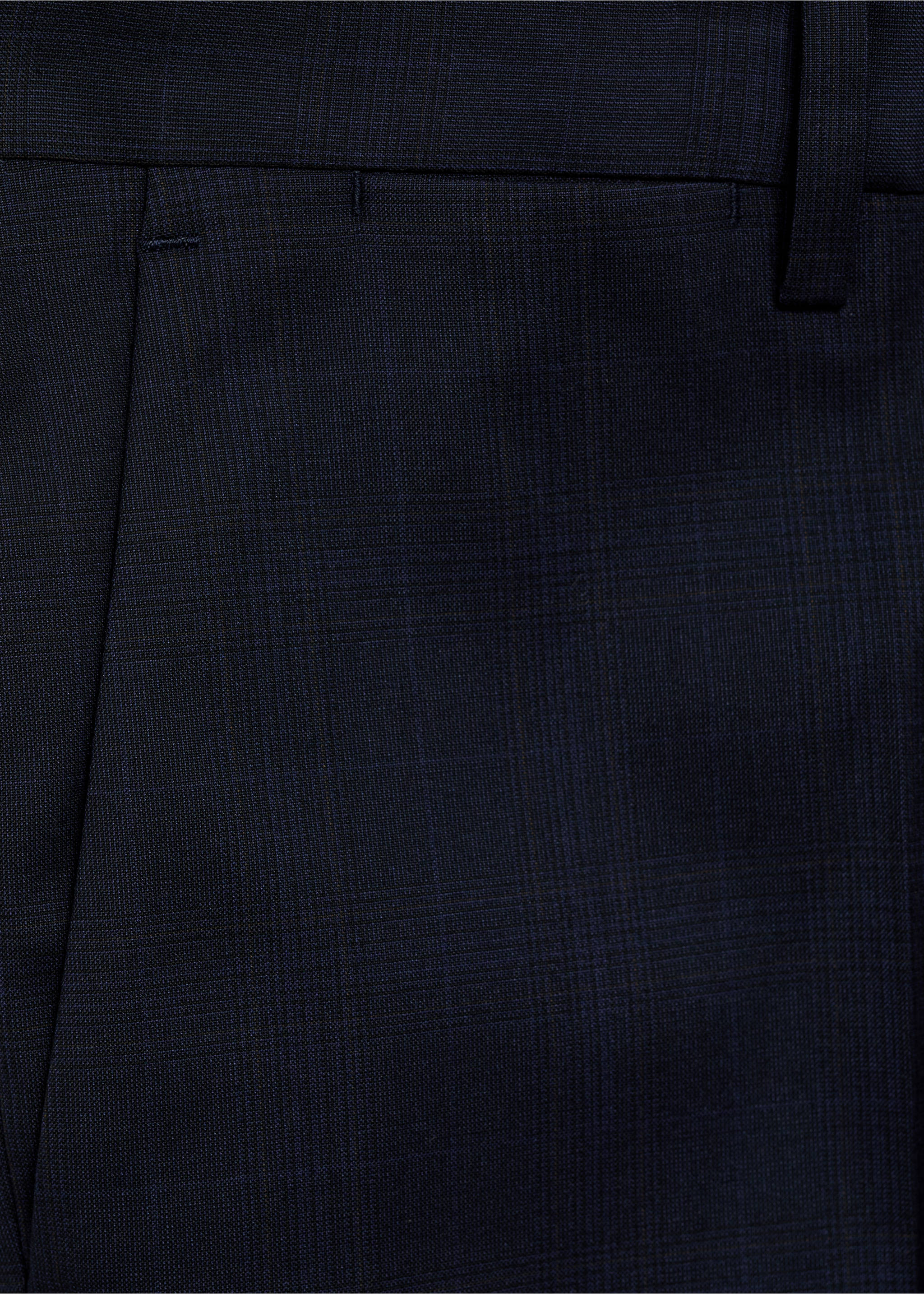 Milan slim-fit suit trousers - Details of the article 0, Dark Navy. Ref: 77000587-00.
