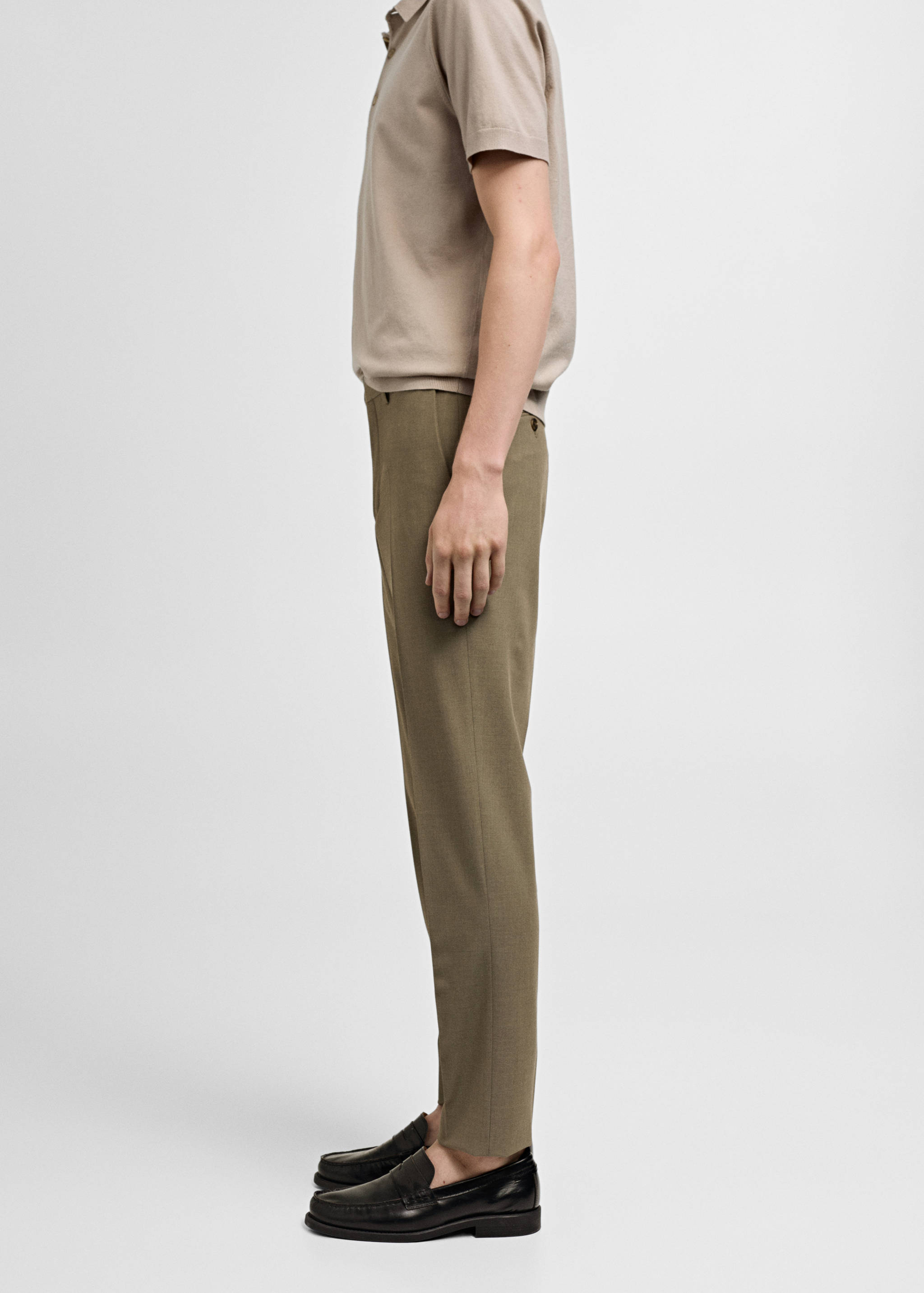 Stretch-fabric slim-fit suit trousers - Details of the article 2