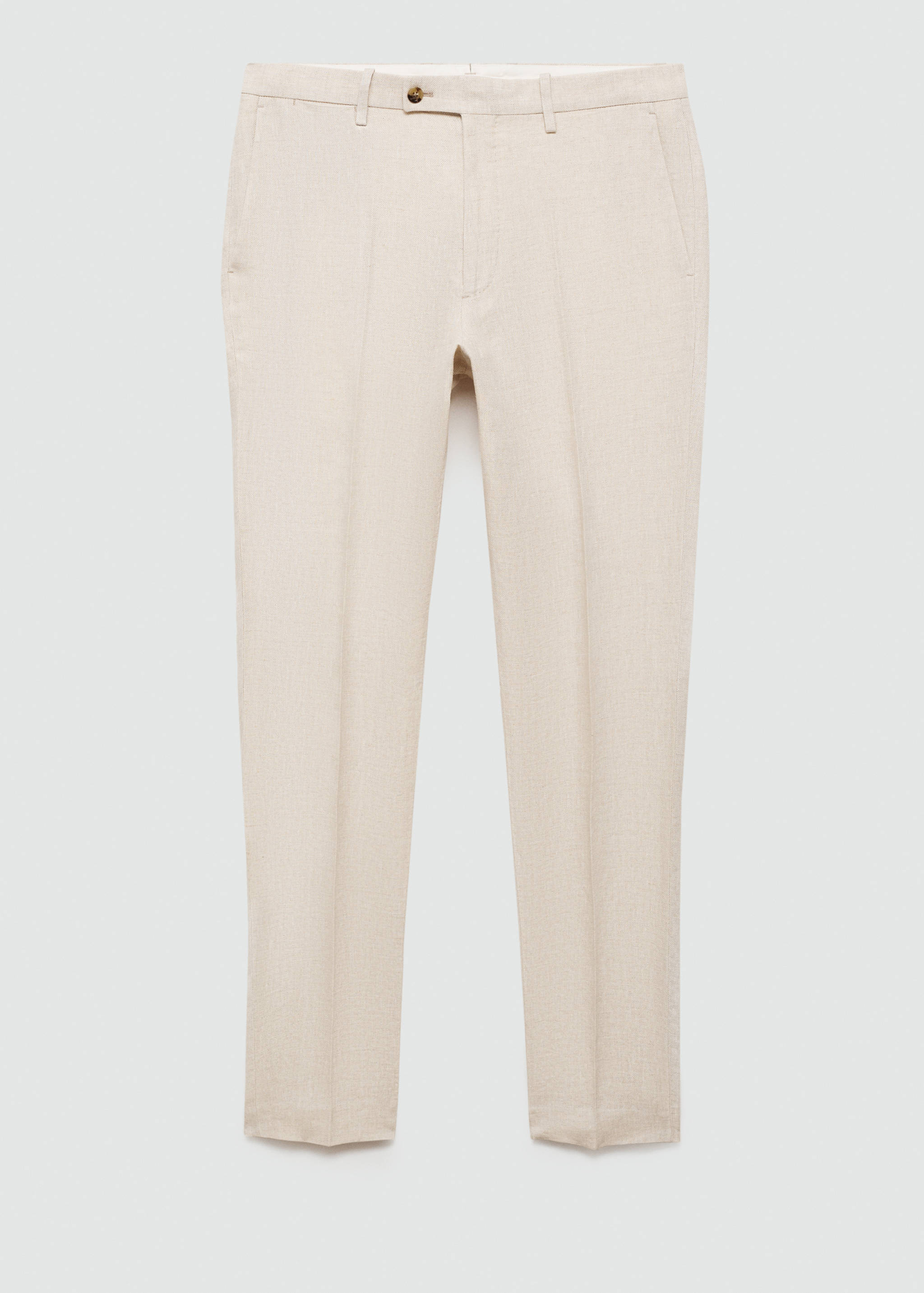 100% linen slim-fit suit trousers - Article without model