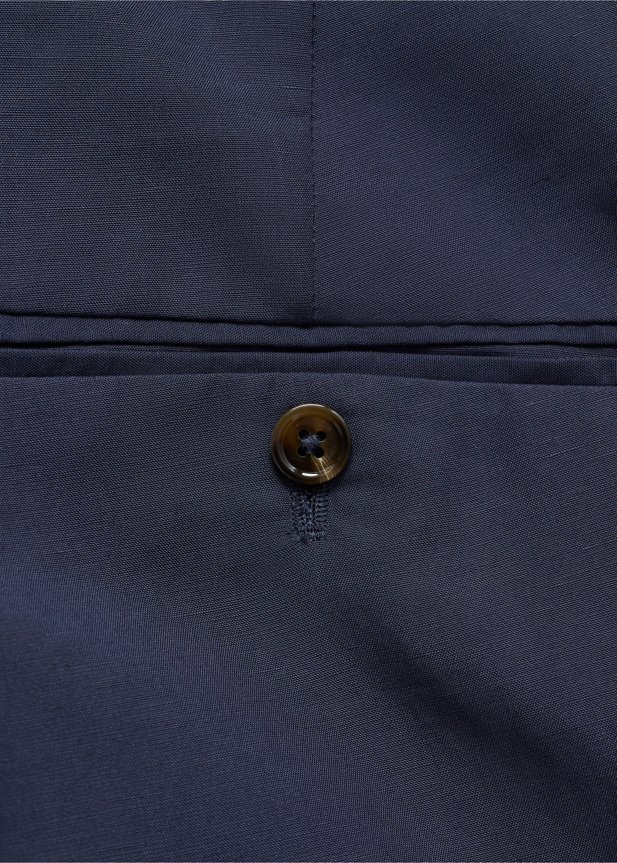 Stretch-fabric slim-fit suit trousers - Details of the article 0, Blue. Ref: 77000592-00.