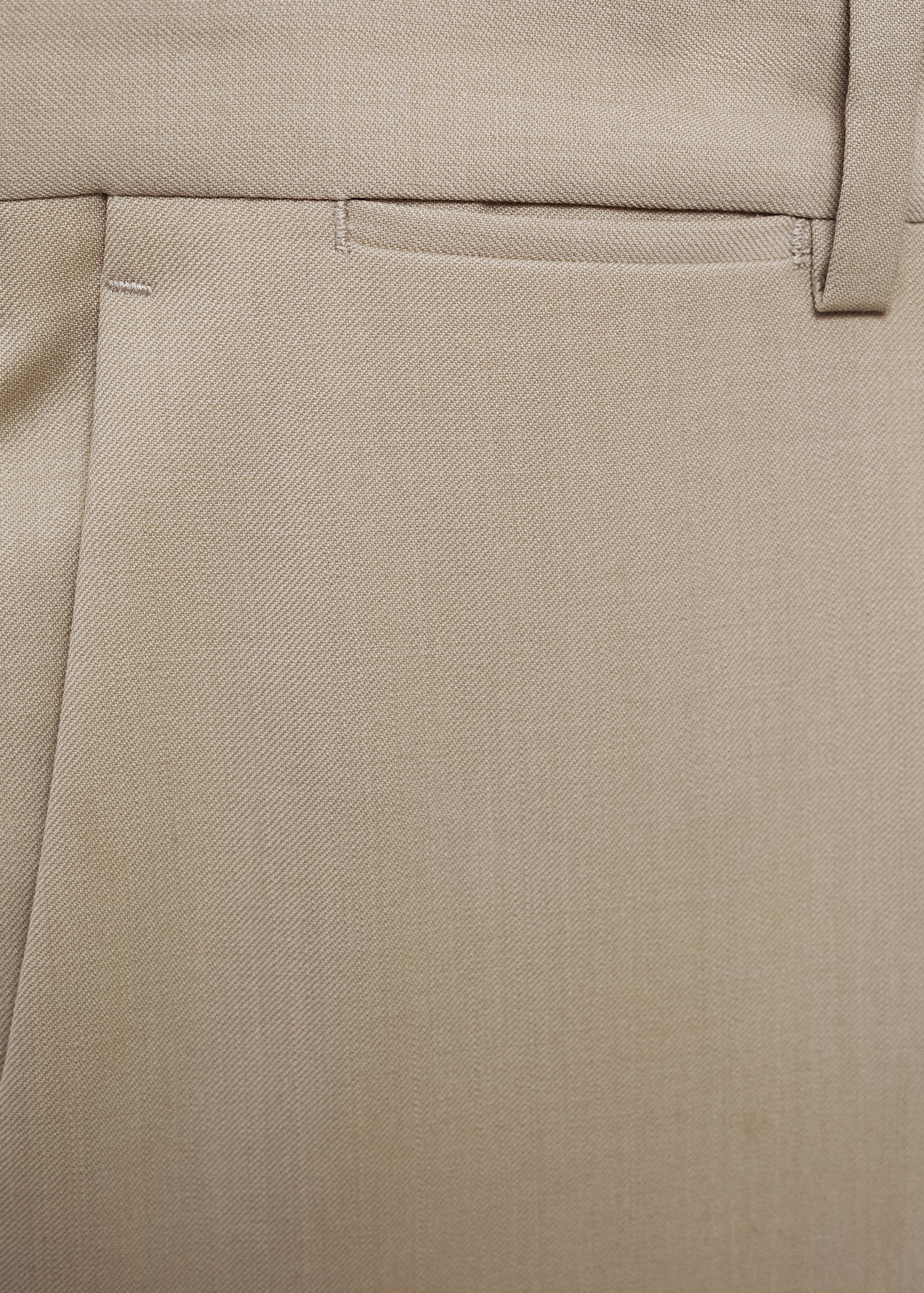 100% virgin wool slim-fit suit trousers - Details of the article 0