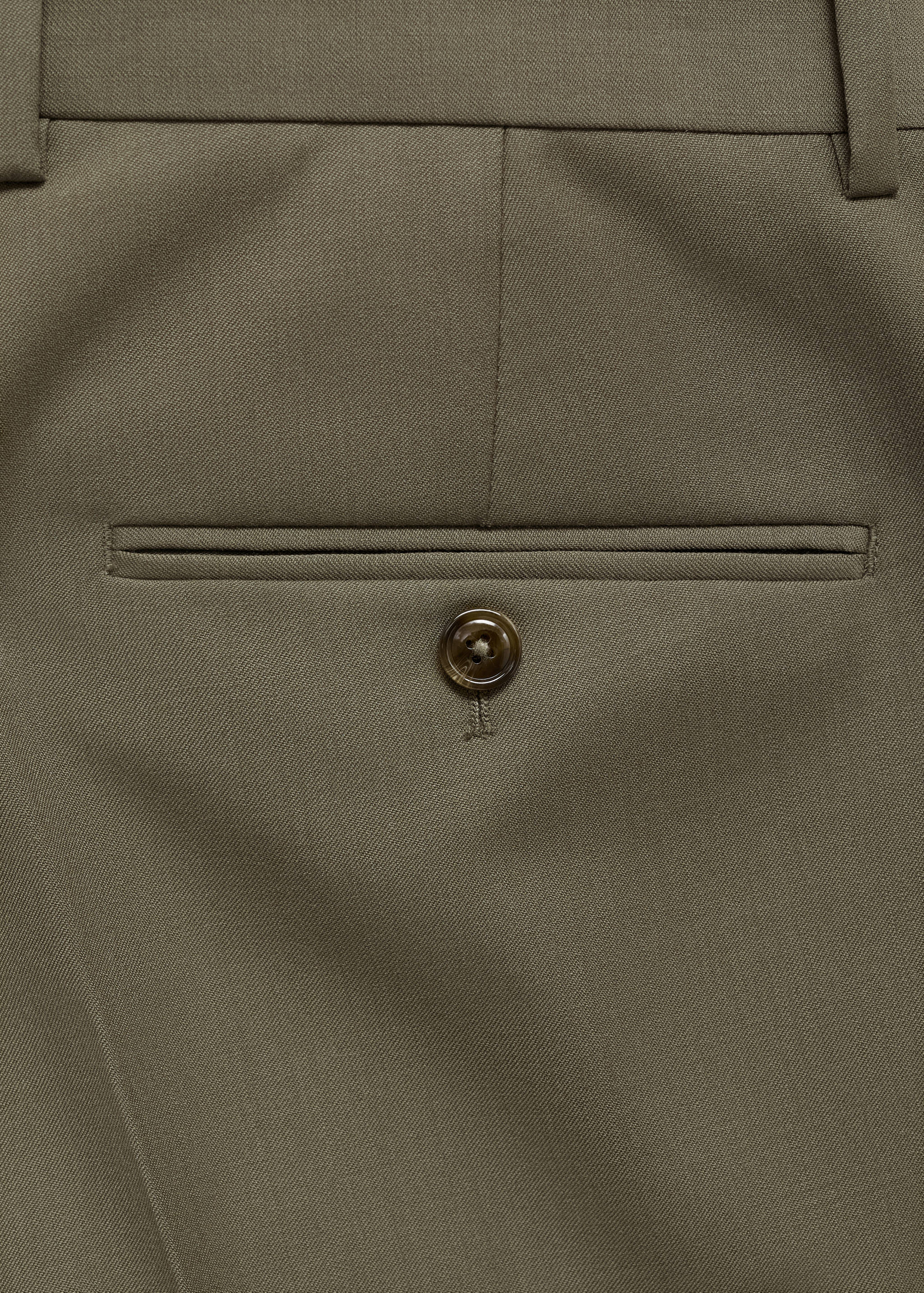 100% virgin wool slim-fit suit trousers - Details of the article 0
