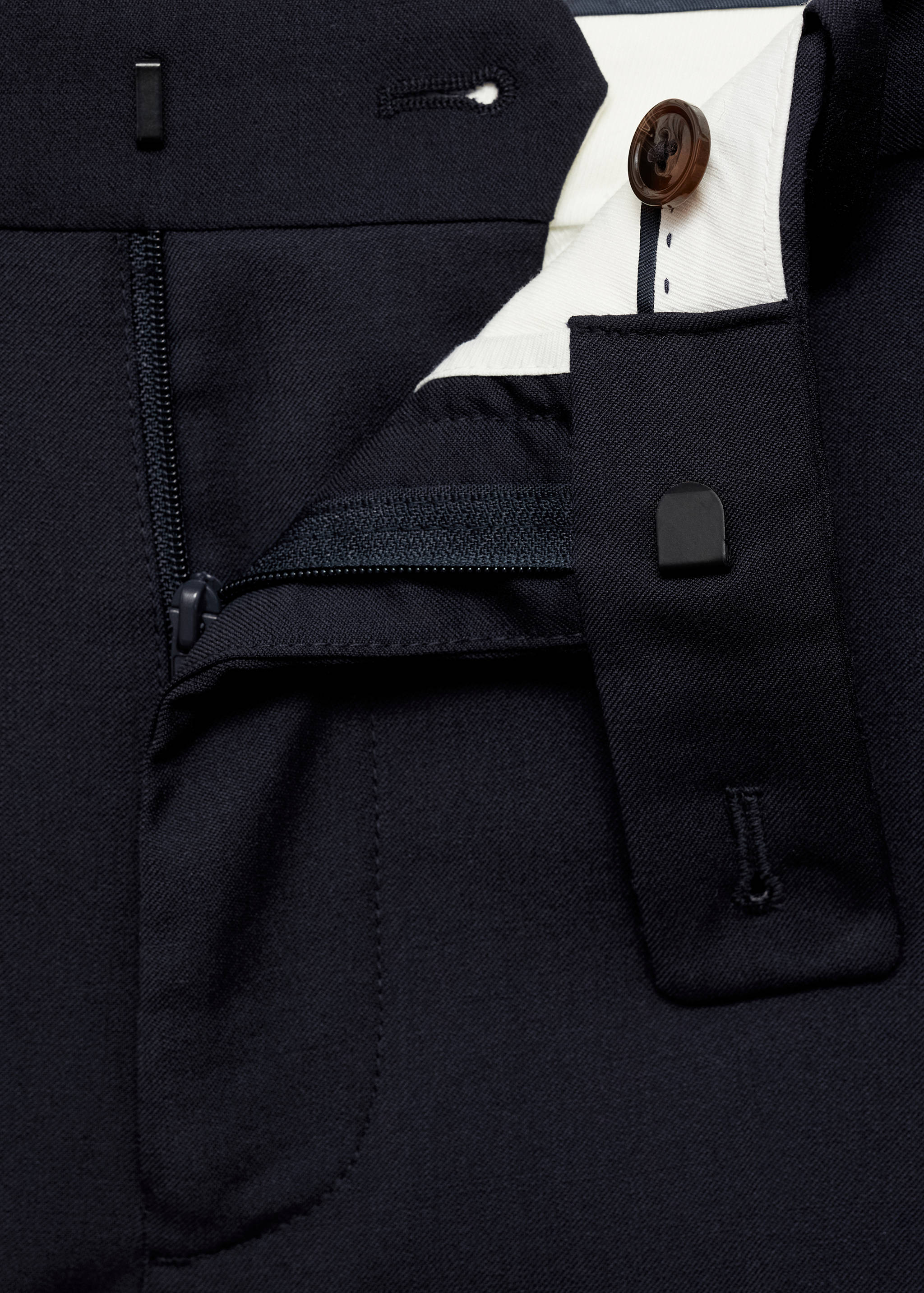100% virgin wool slim-fit suit trousers - Details of the article 8