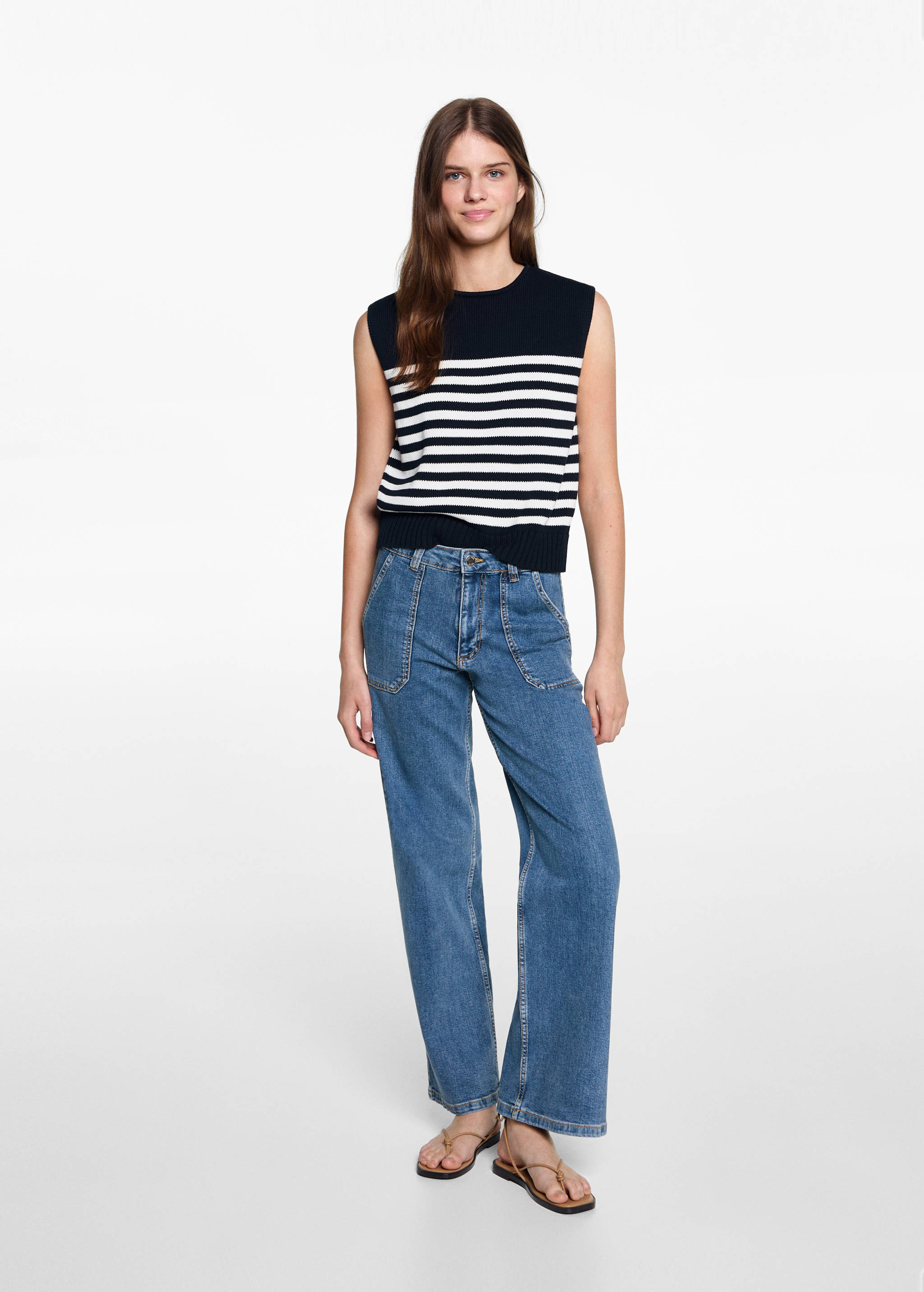 Jeans culotte bolsillos - Plano general