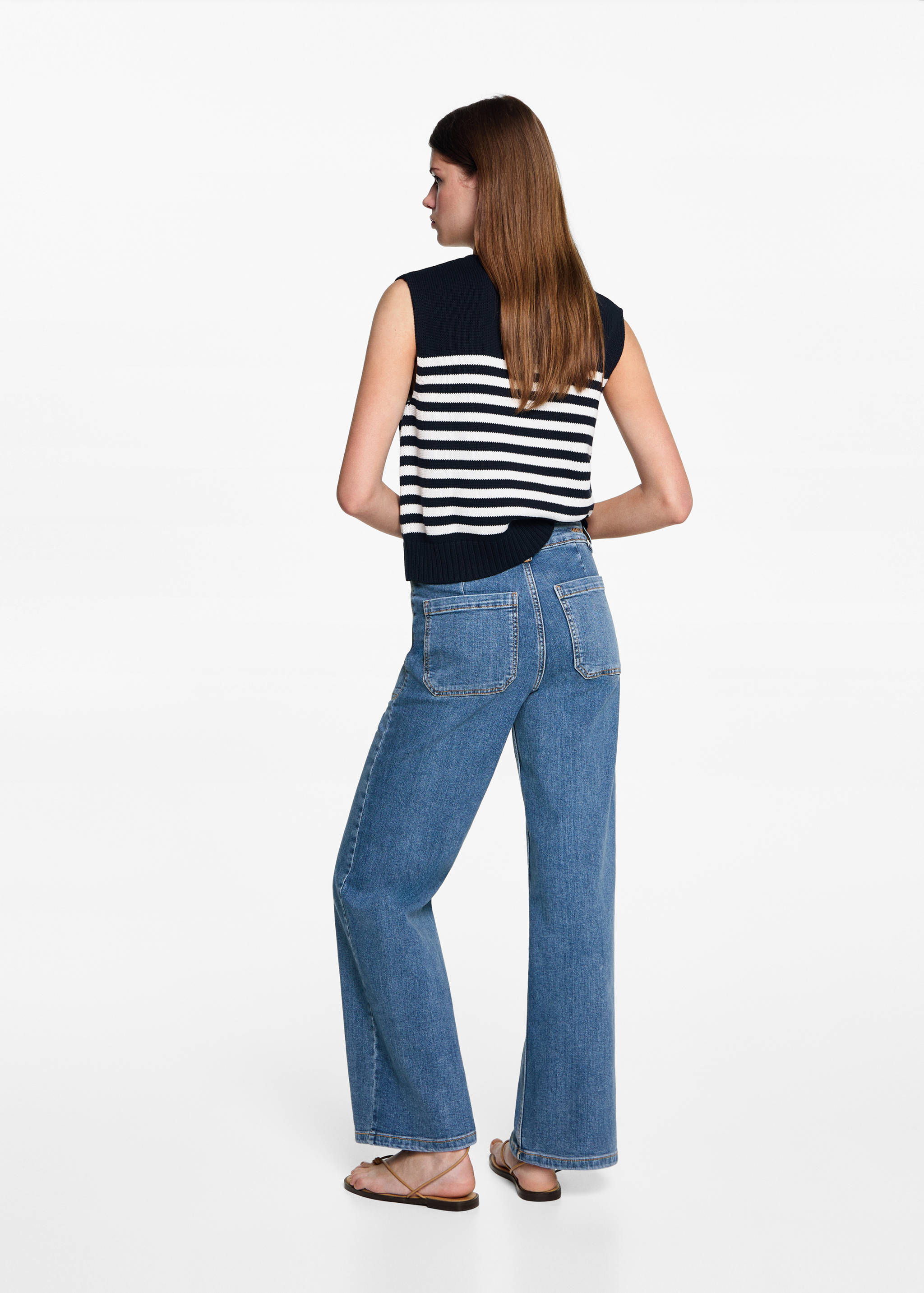 Jeans culotte bolsillos - Reverso del artículo