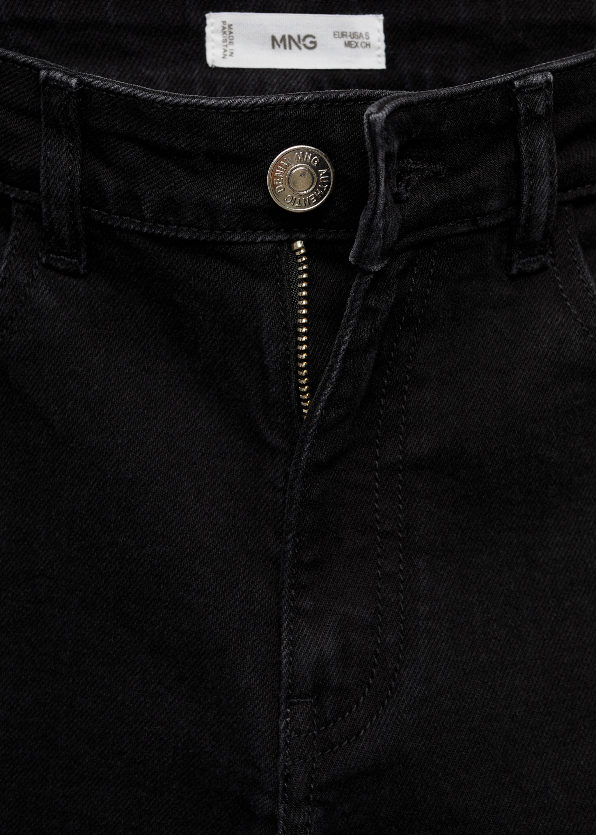 Jean flare crop - Détail de l'article 8, Noir. Ref: 77000618-00.