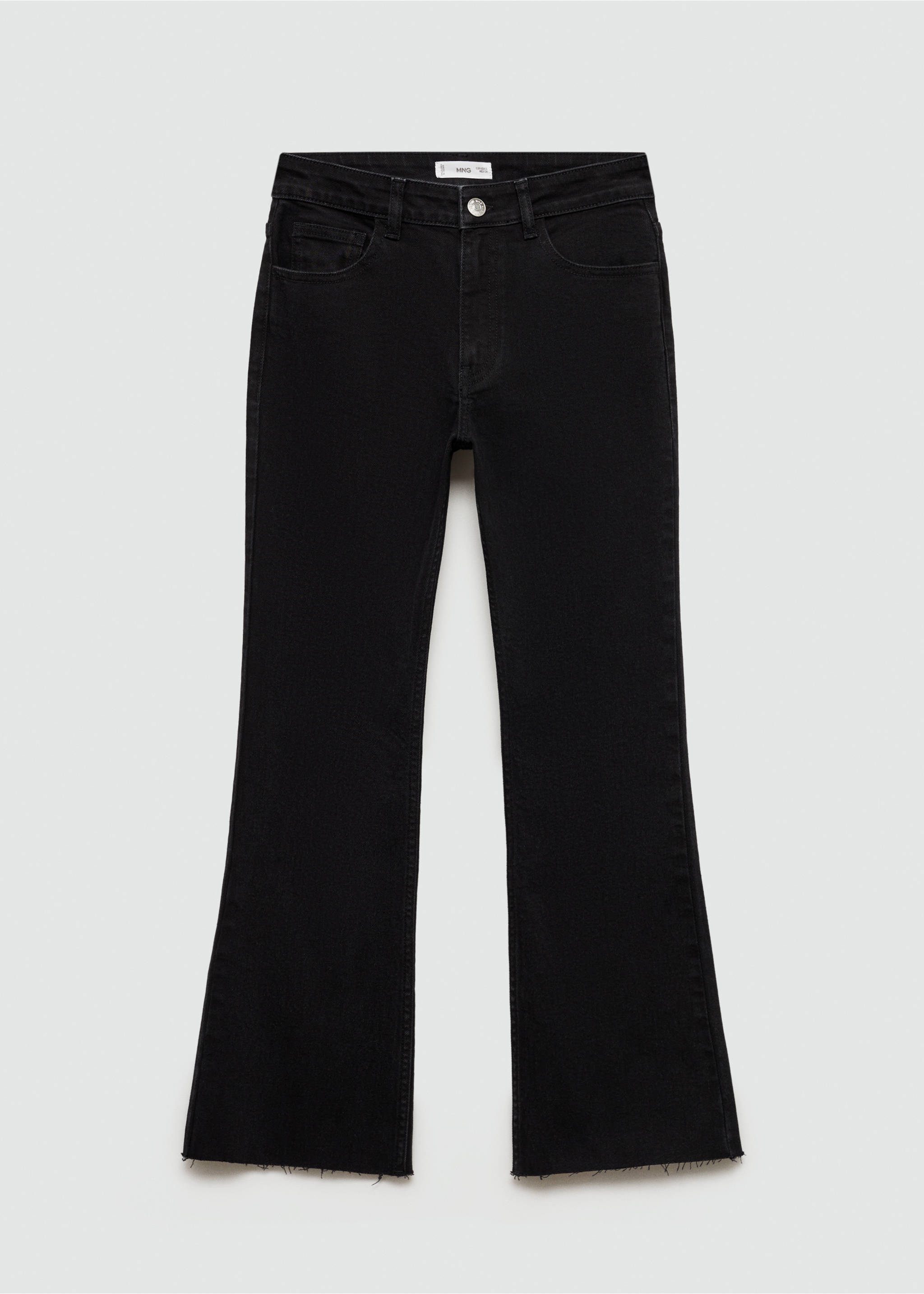 Crop flared jeans - Article without model, Black. Ref: 77000618-00.