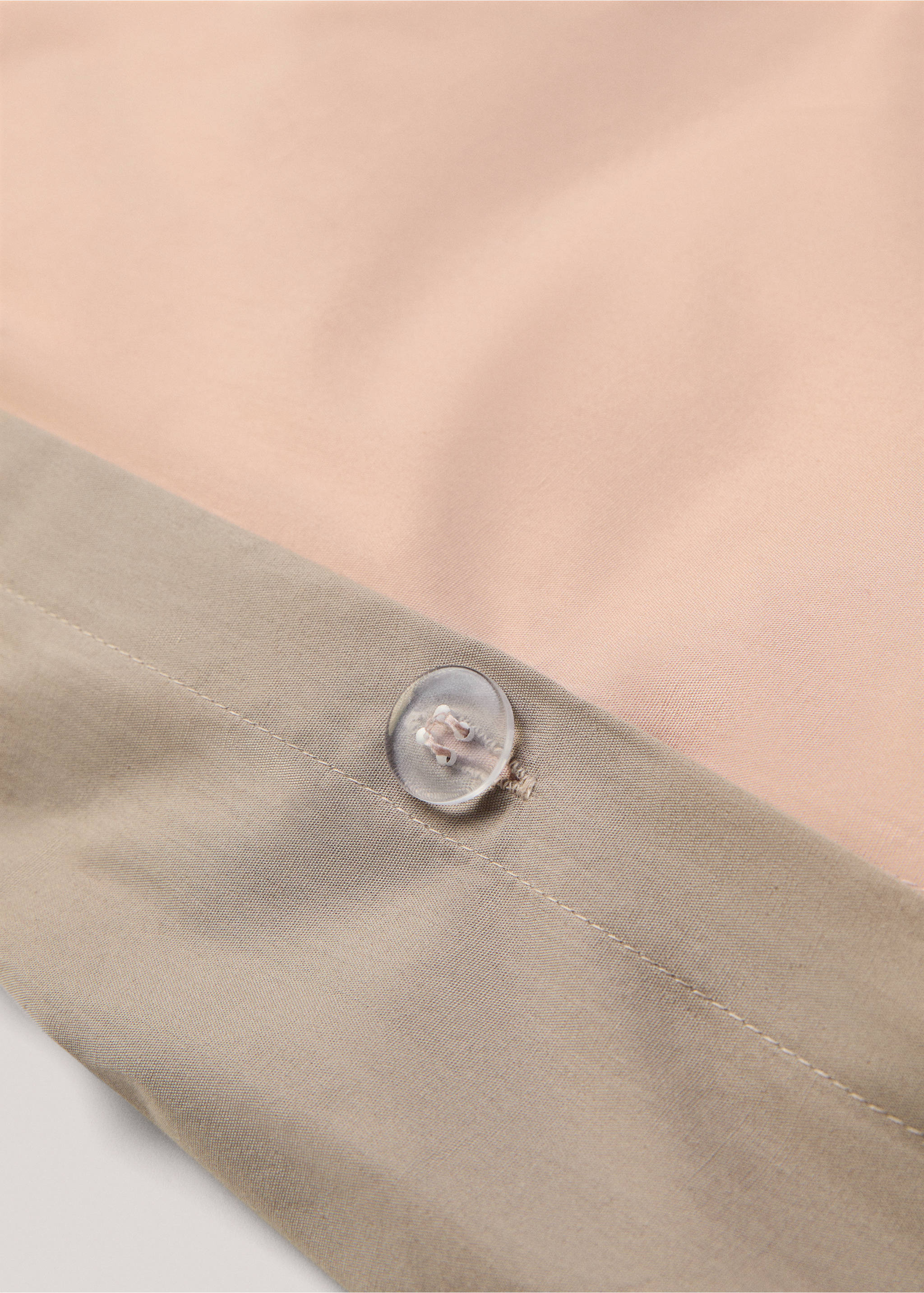 Two-tone reversible duvet cover for 150cm bed - Details of the article 3, Pink. Ref: 77000627-00.