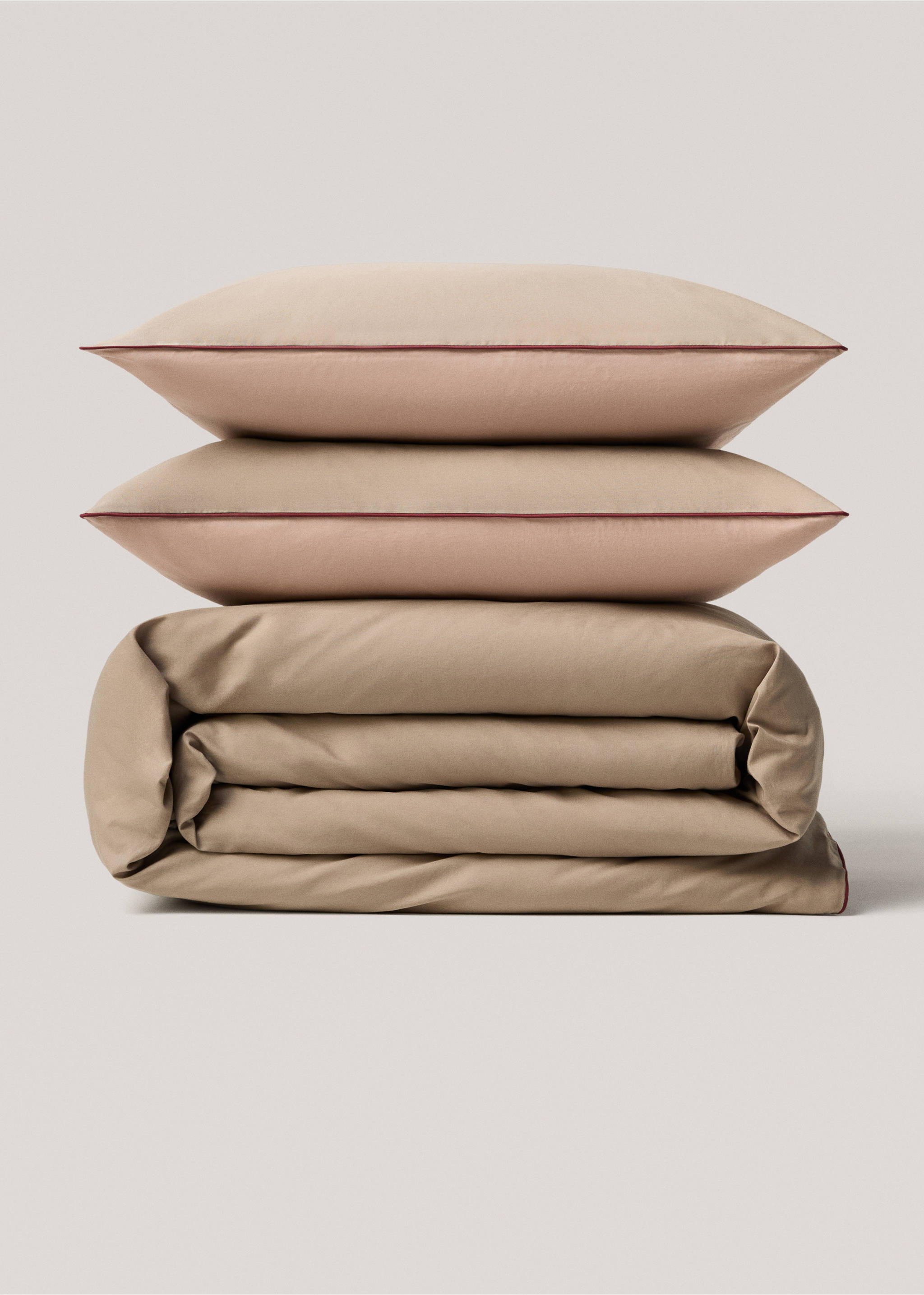 Two-tone reversible duvet cover for 150cm bed - Article without model, Pink. Ref: 77000627-00.