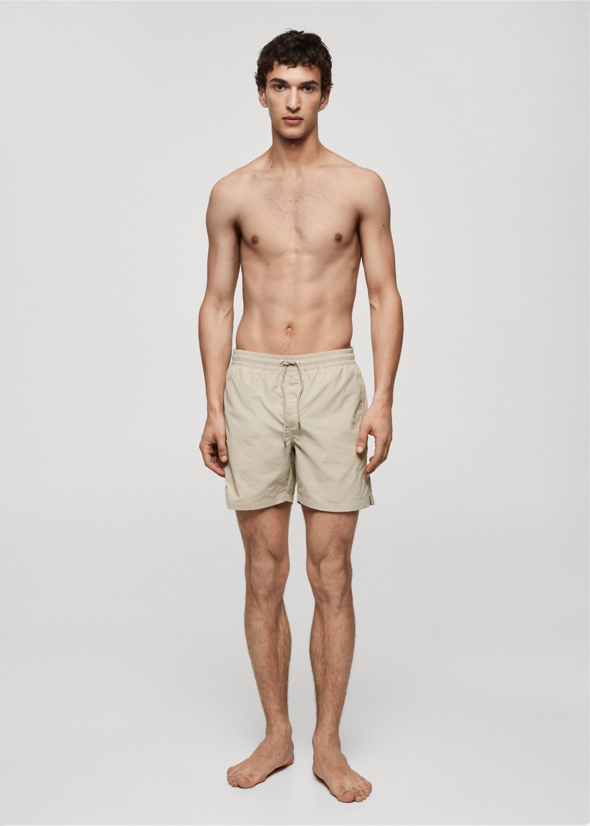 Maillot de bain uni cordon - Détail de l'article 4, Sable. Ref: 77000643-00.