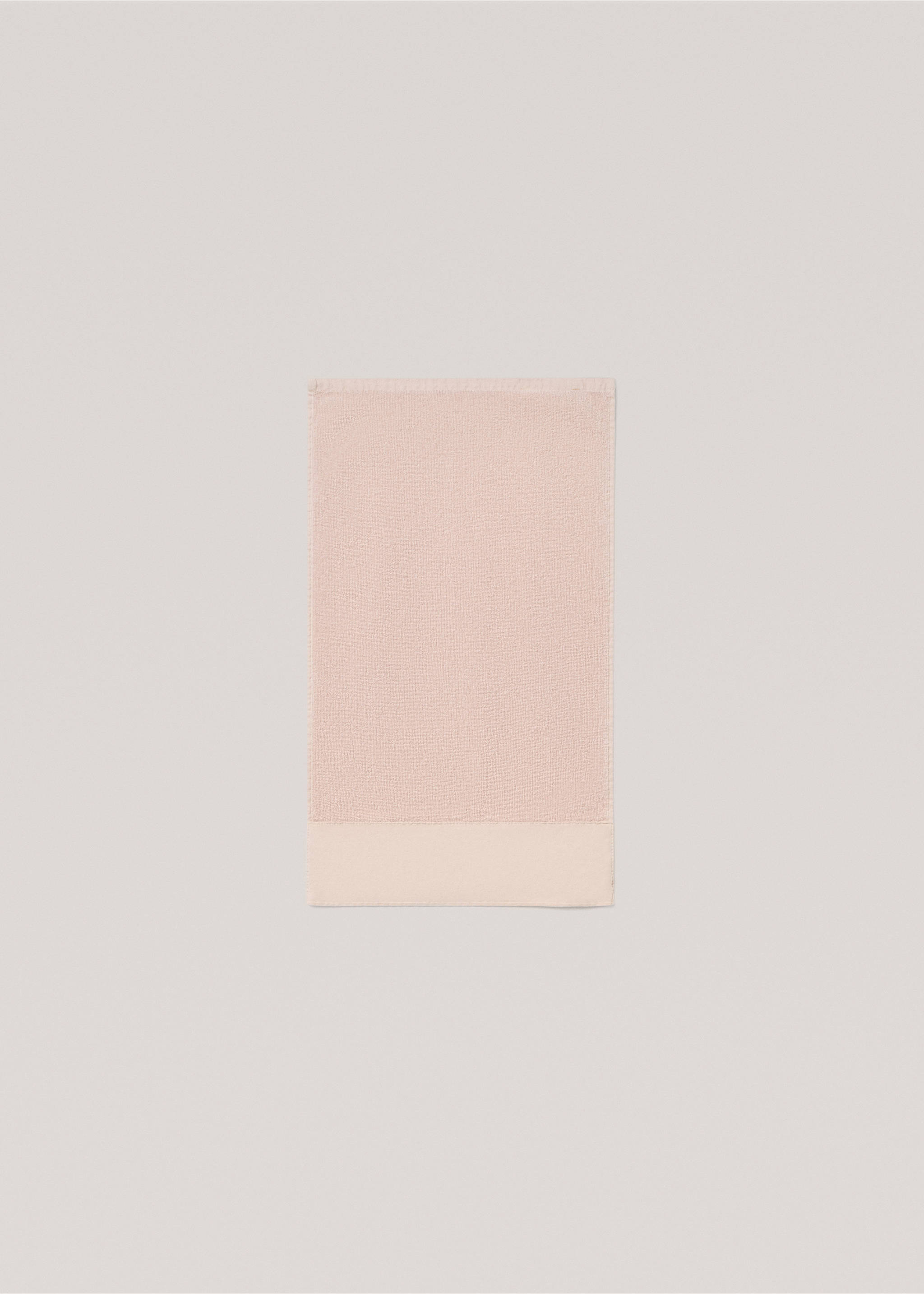 Face towel with cotton texture 30x50cm - Details of the article 3, Pink. Ref: 77000656-00.
