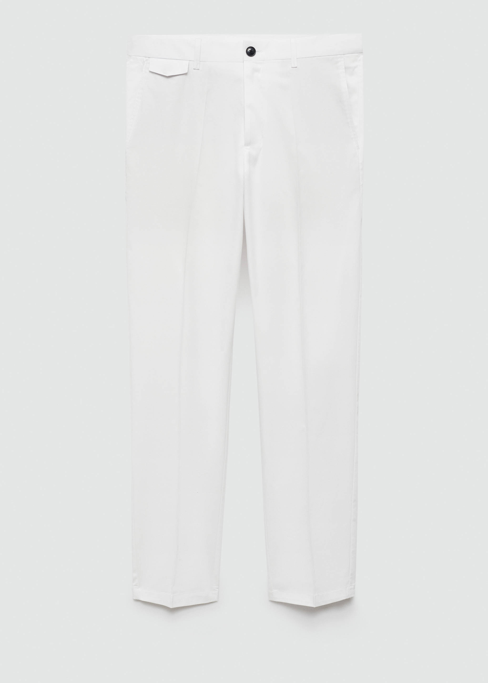Regular fit structure cotton trousers - Article without model