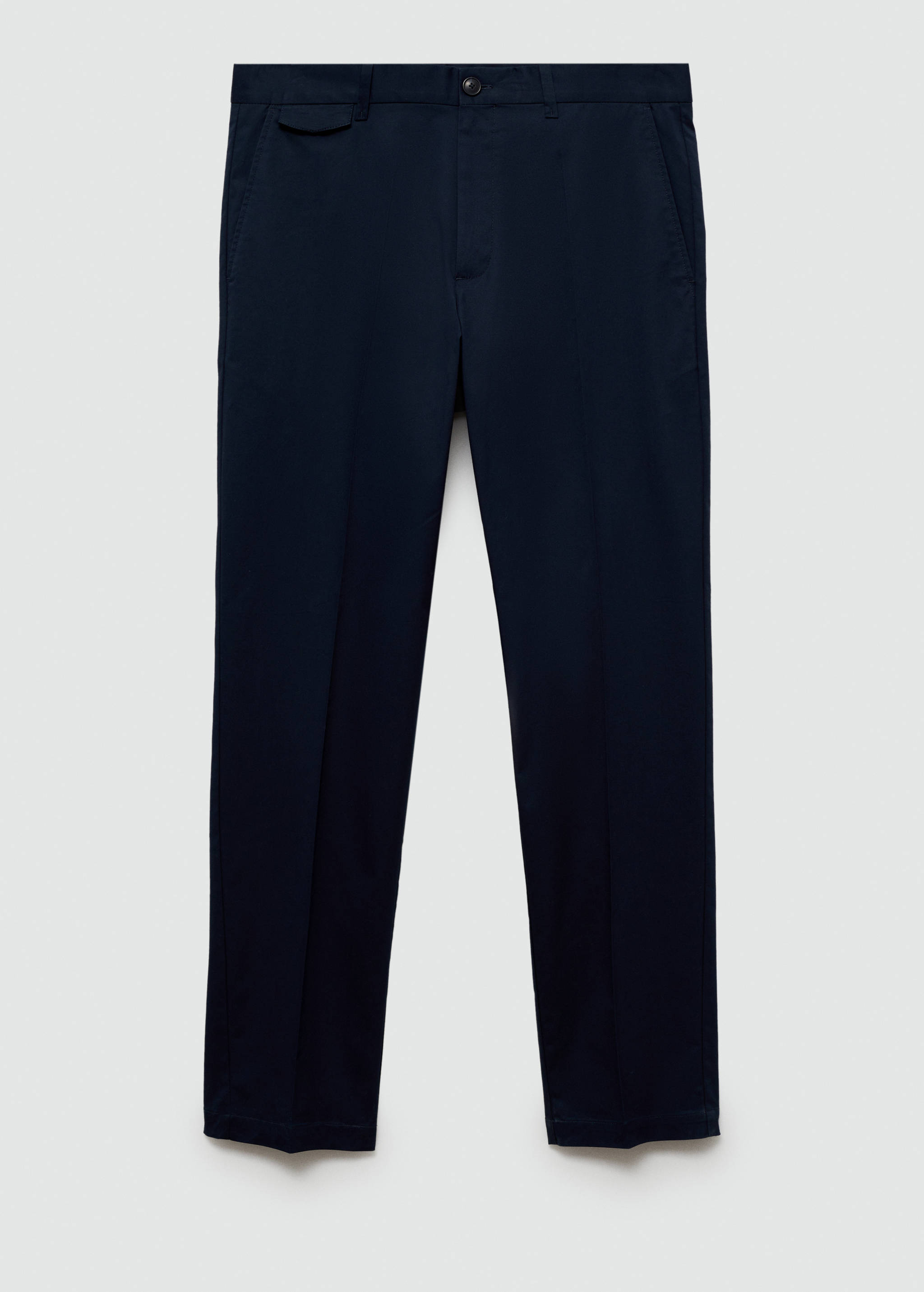 Regular fit structure cotton trousers - Article without model