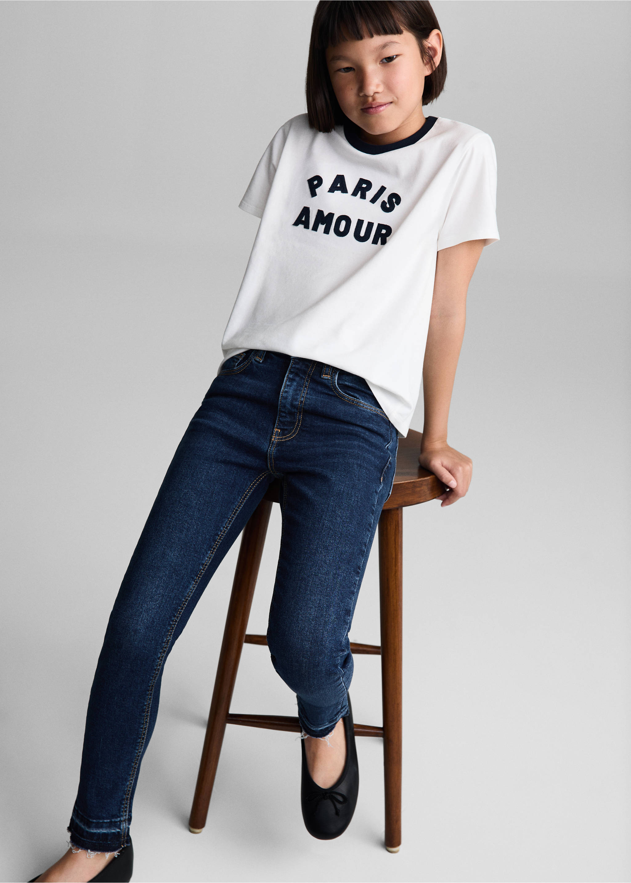 Skinny jeans - Details of the article 1, Dark Blue. Ref: 77001012-00.