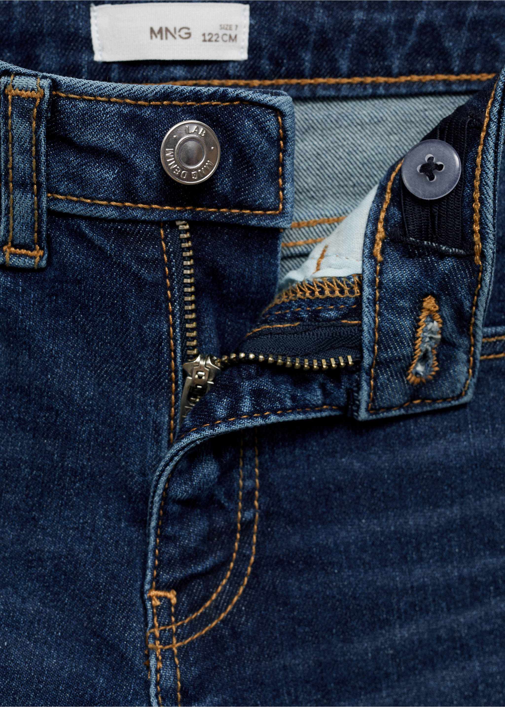 Skinny jeans - Details of the article 8, Dark Blue. Ref: 77001012-00.