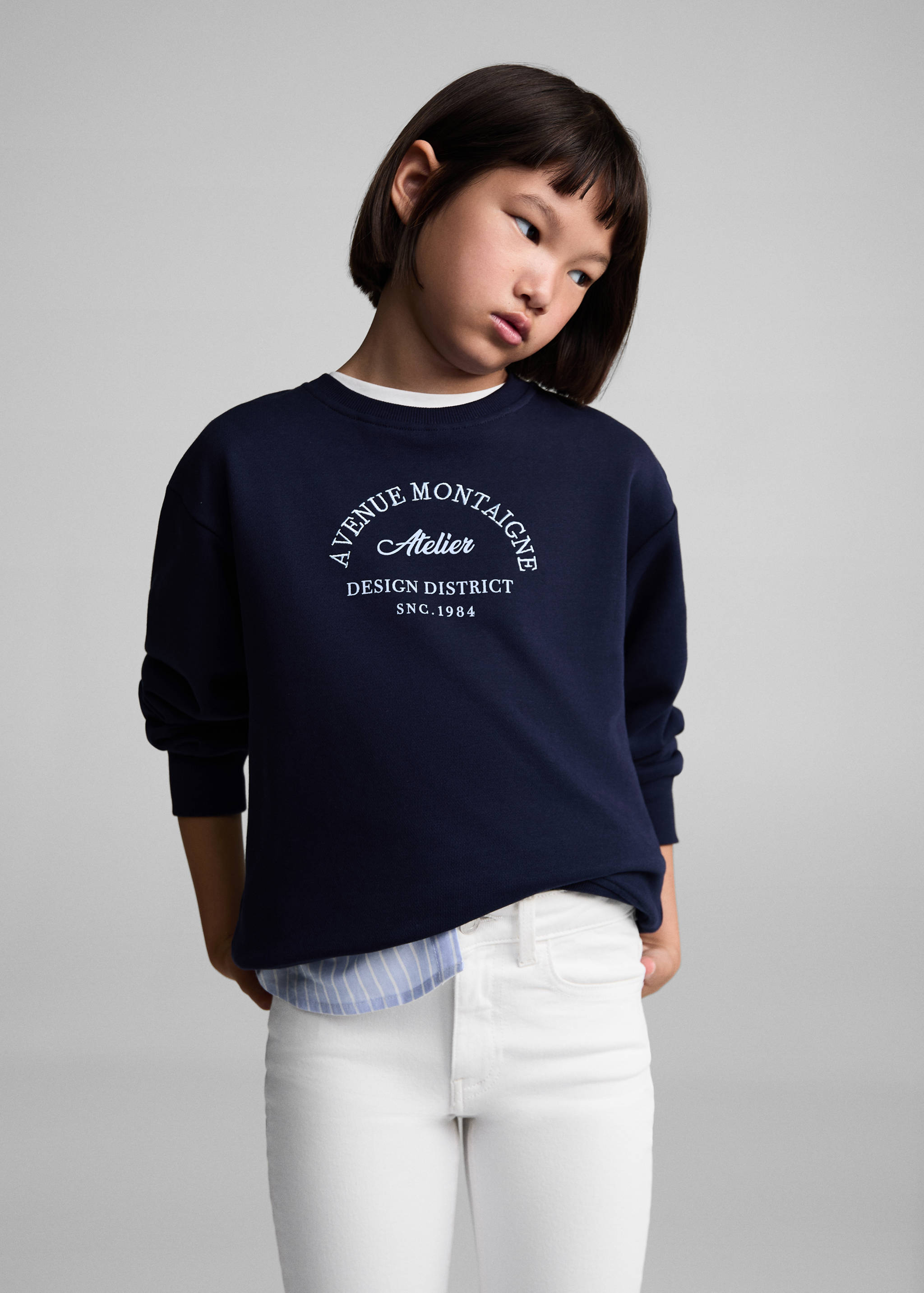 Flared jeans with opening - Medium plane