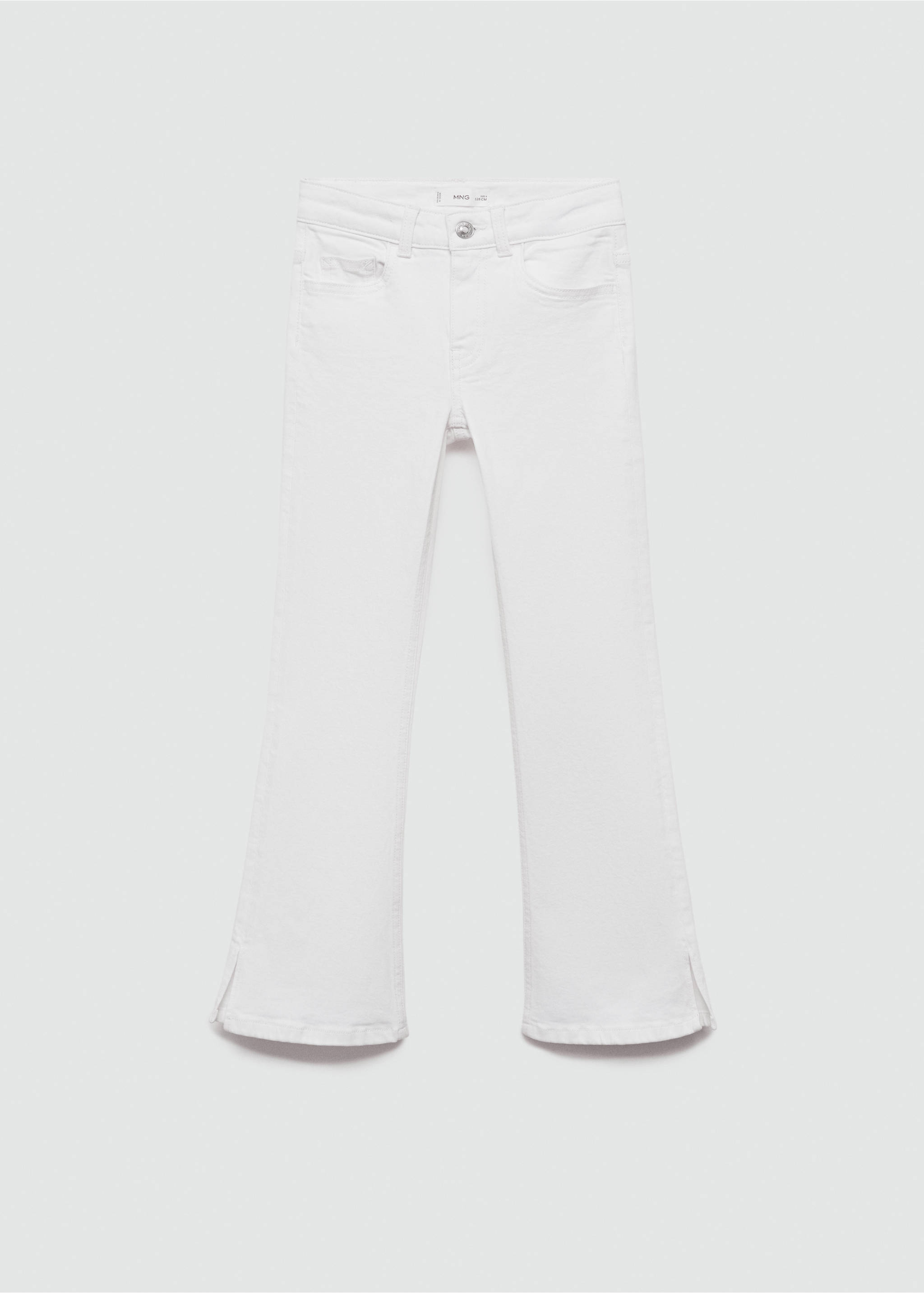 Flared Jeans mit Schlitz - Artikel ohne Model, Weiß. Ref: 77001013-00.