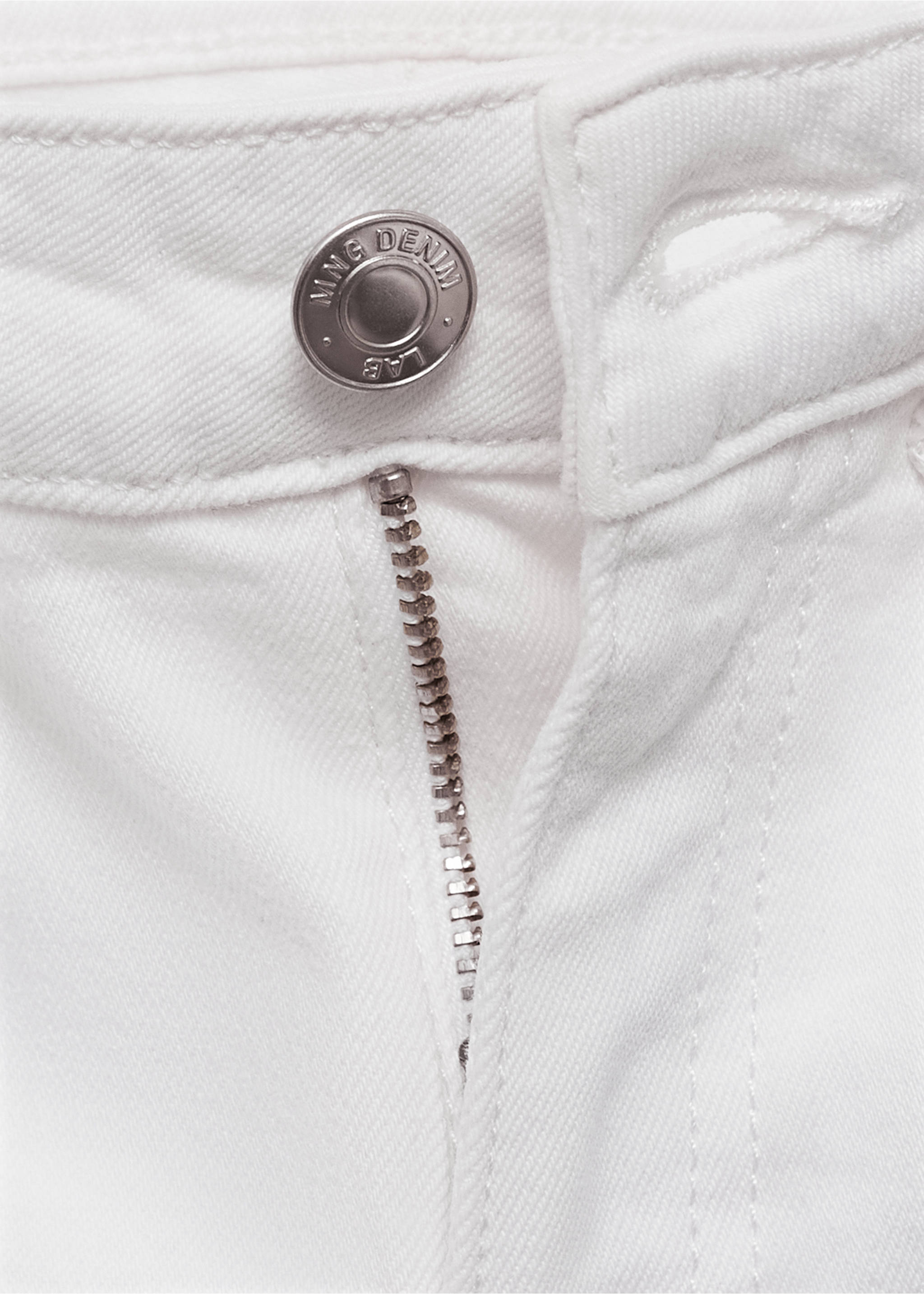 Flared Jeans mit Schlitz - Detail des Artikels 0, Weiß. Ref: 77001013-00.