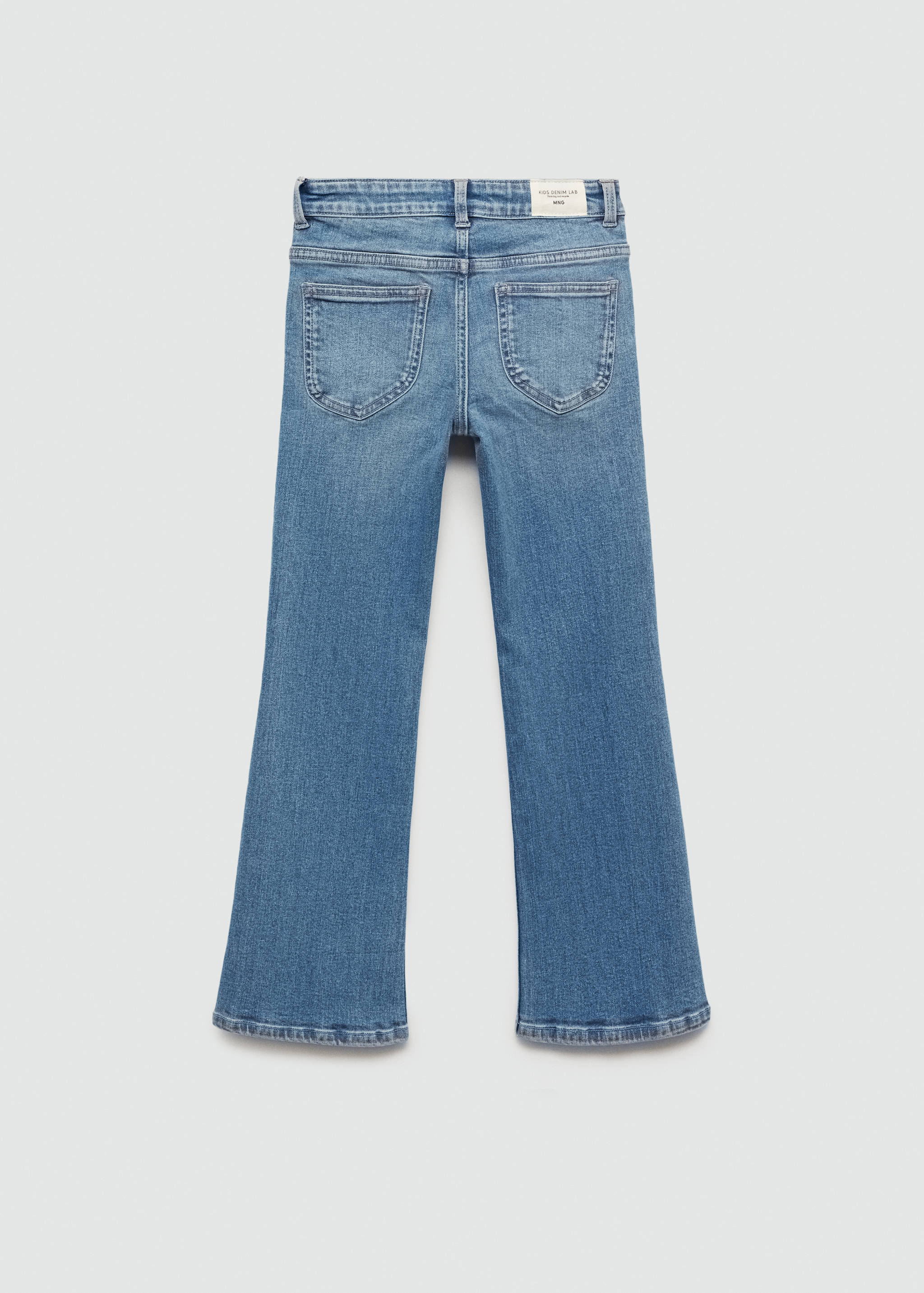 Flared jeans with opening - Reverse of the article