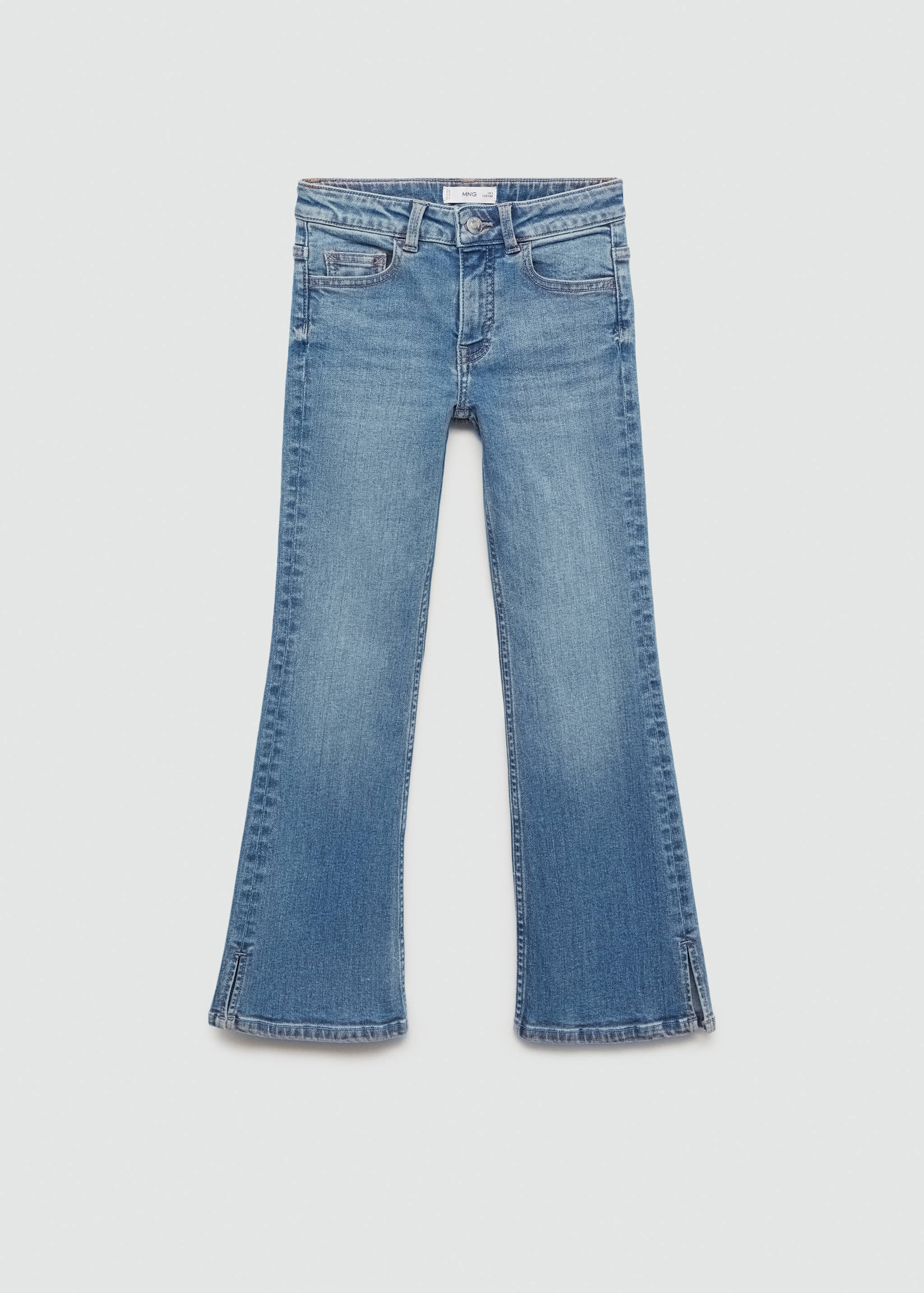 Utsvängda jeans med öppning - Artikel utan modell