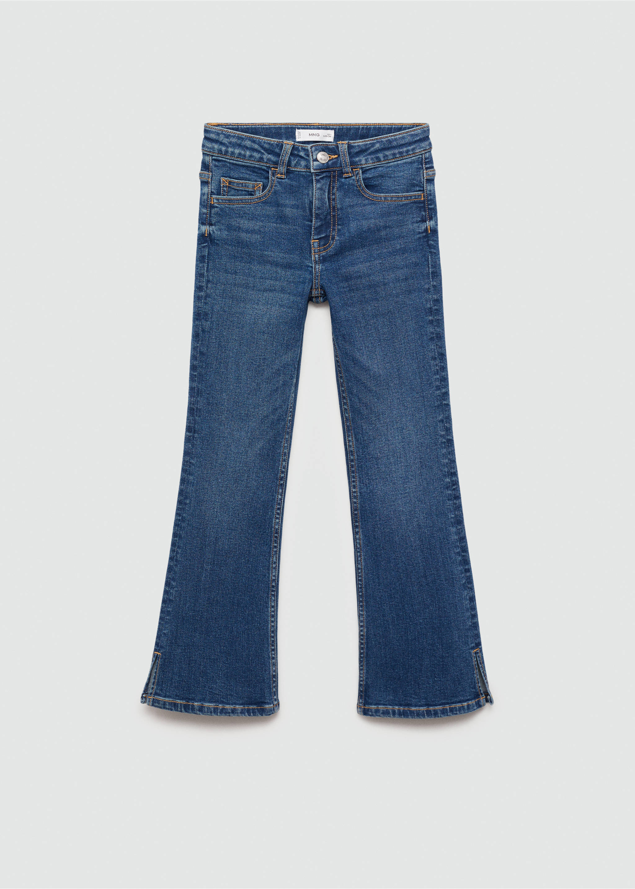 Flared Jeans mit Schlitz - Artikel ohne Model, Dunkelblau. Ref: 77001013-00.