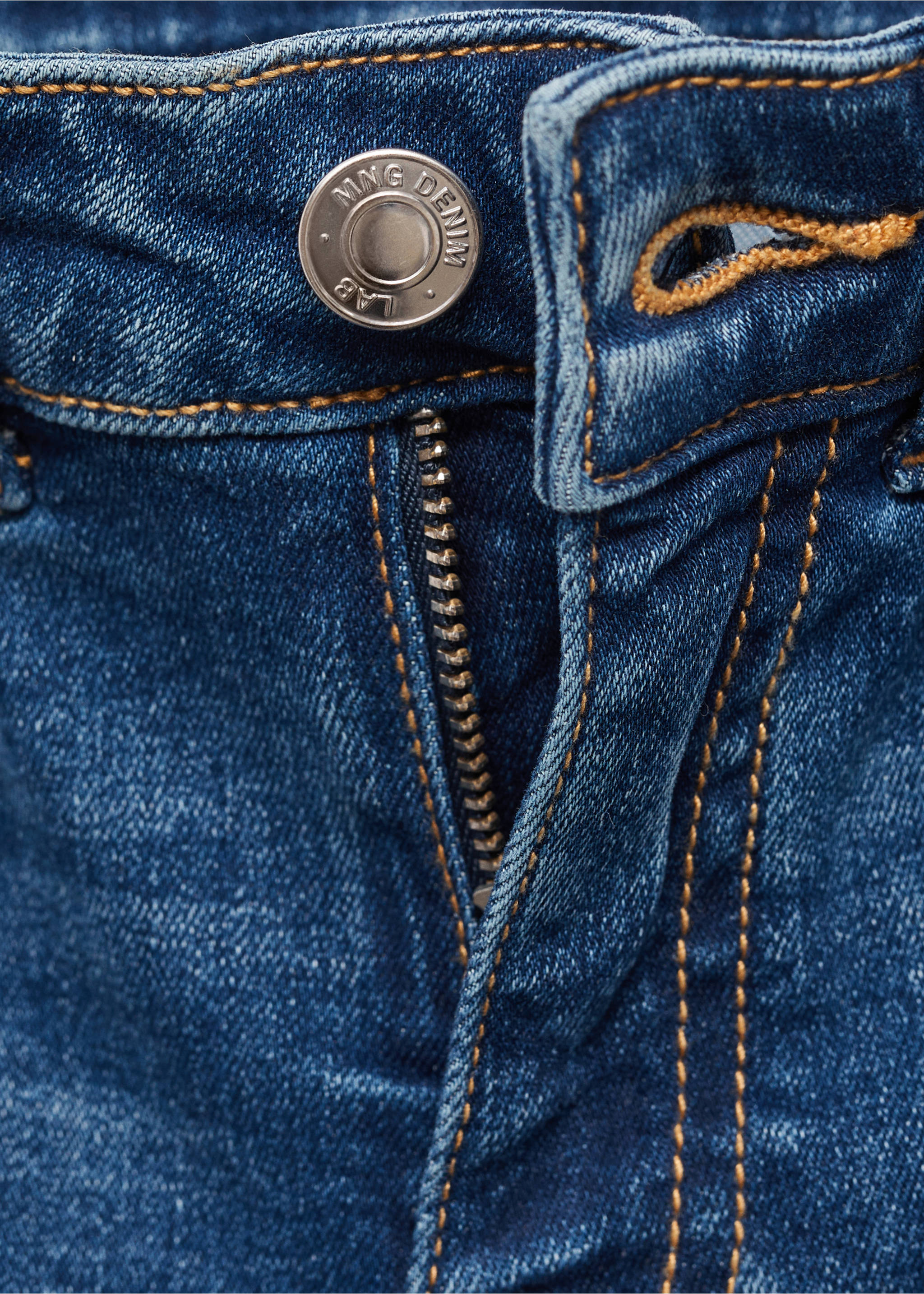 Flared Jeans mit Schlitz - Detail des Artikels 8, Dunkelblau. Ref: 77001013-00.