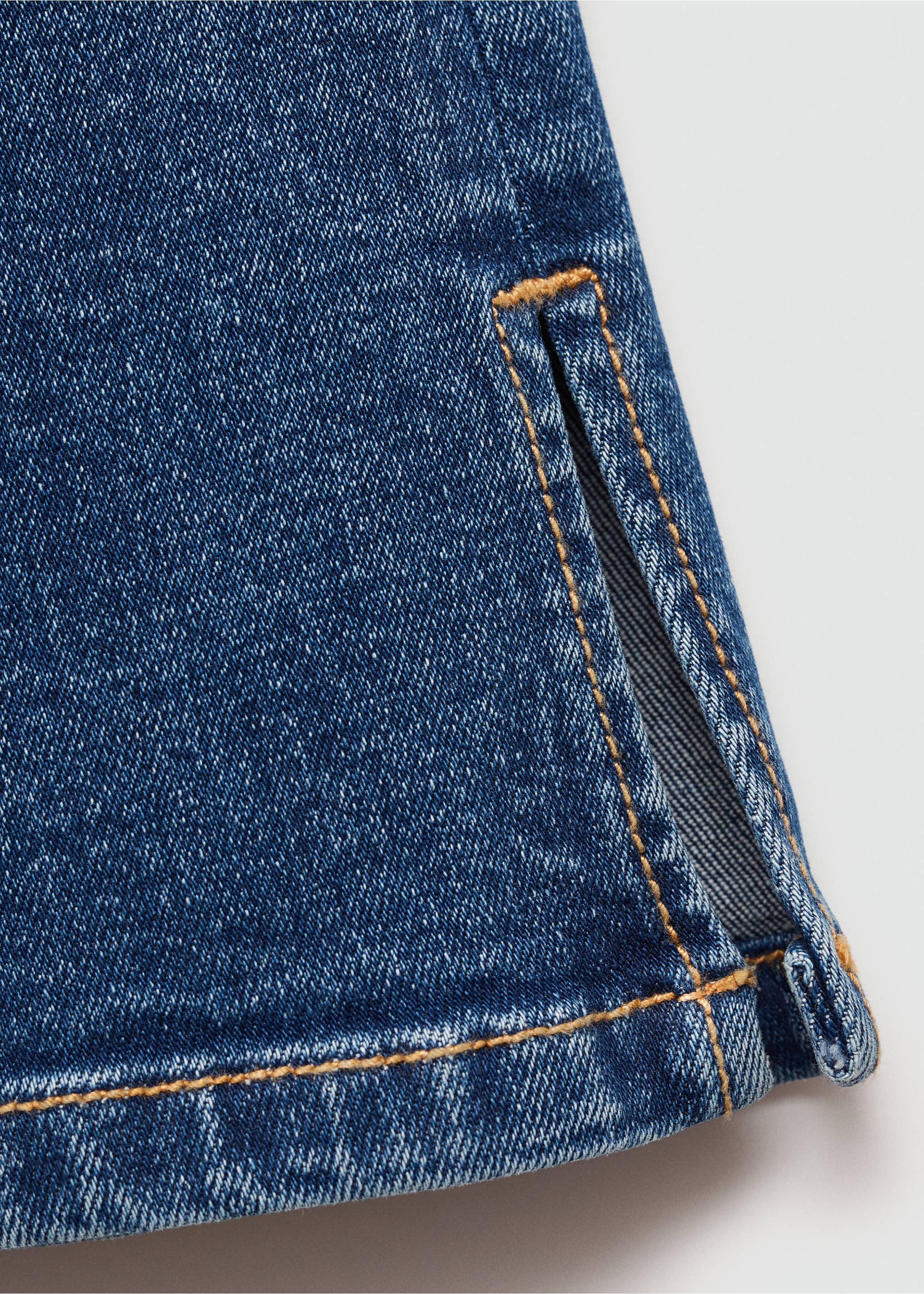 Flared Jeans mit Schlitz - Detail des Artikels 0, Dunkelblau. Ref: 77001013-00.