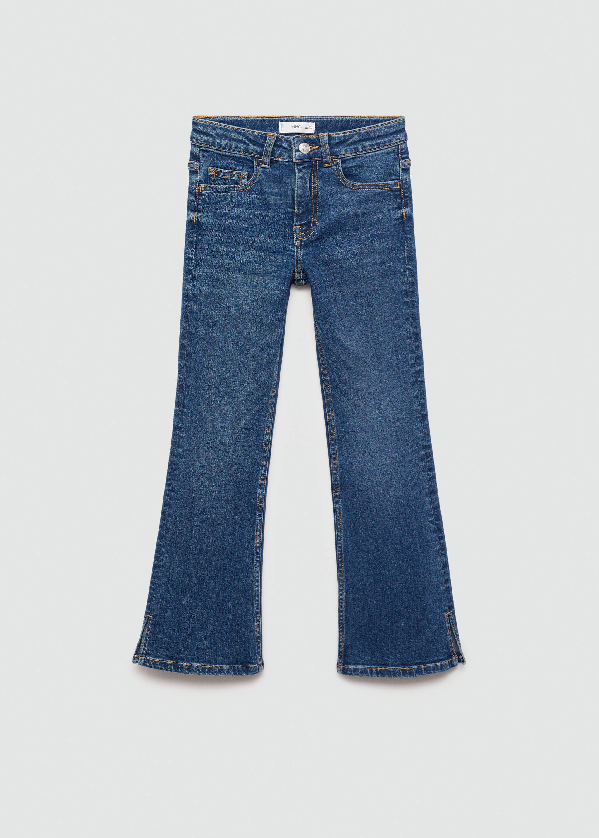 Utsvängda jeans med öppning - Artikel utan modell