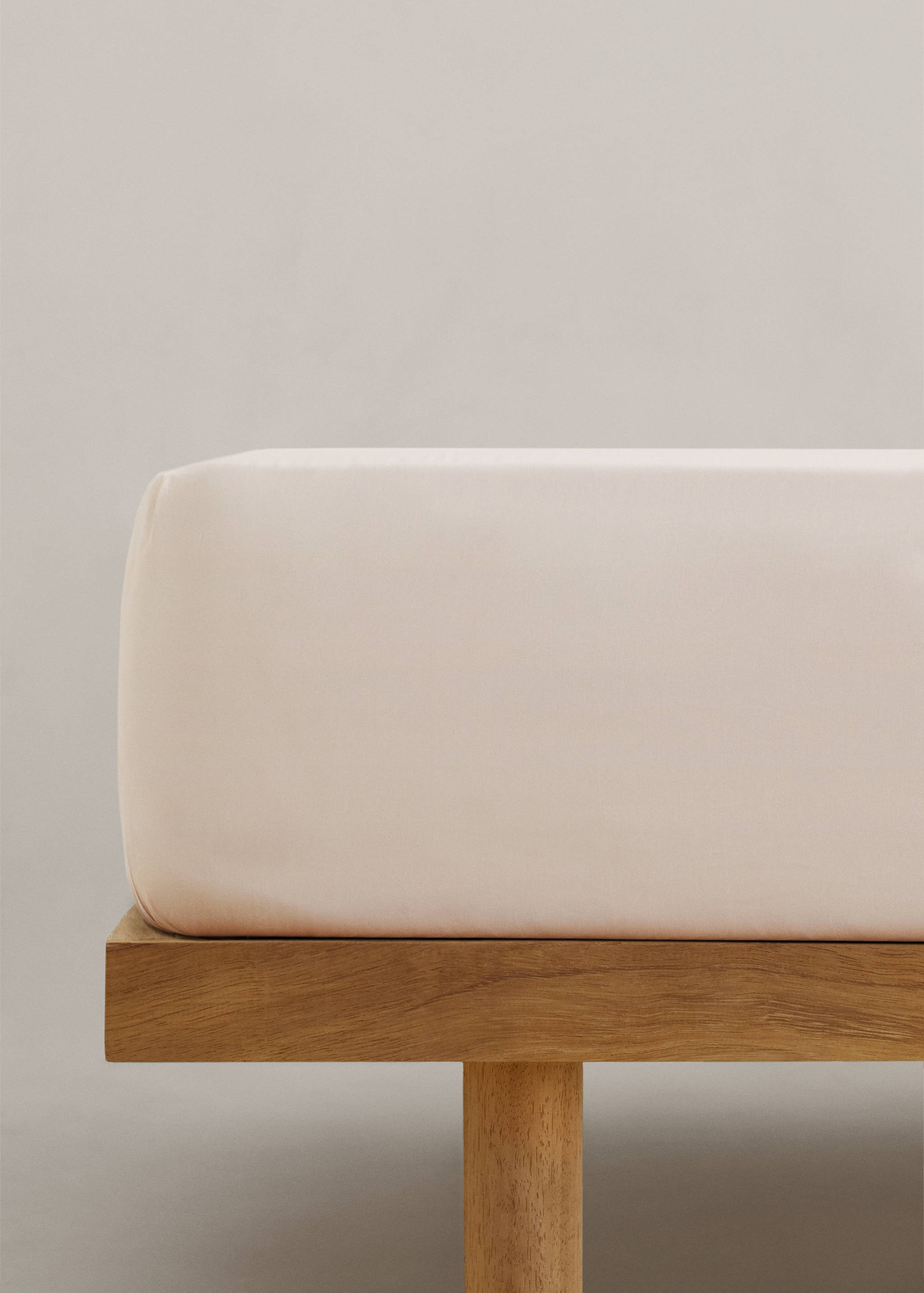 Percale cotton fitted sheet 300 threads for single bed - Article without model