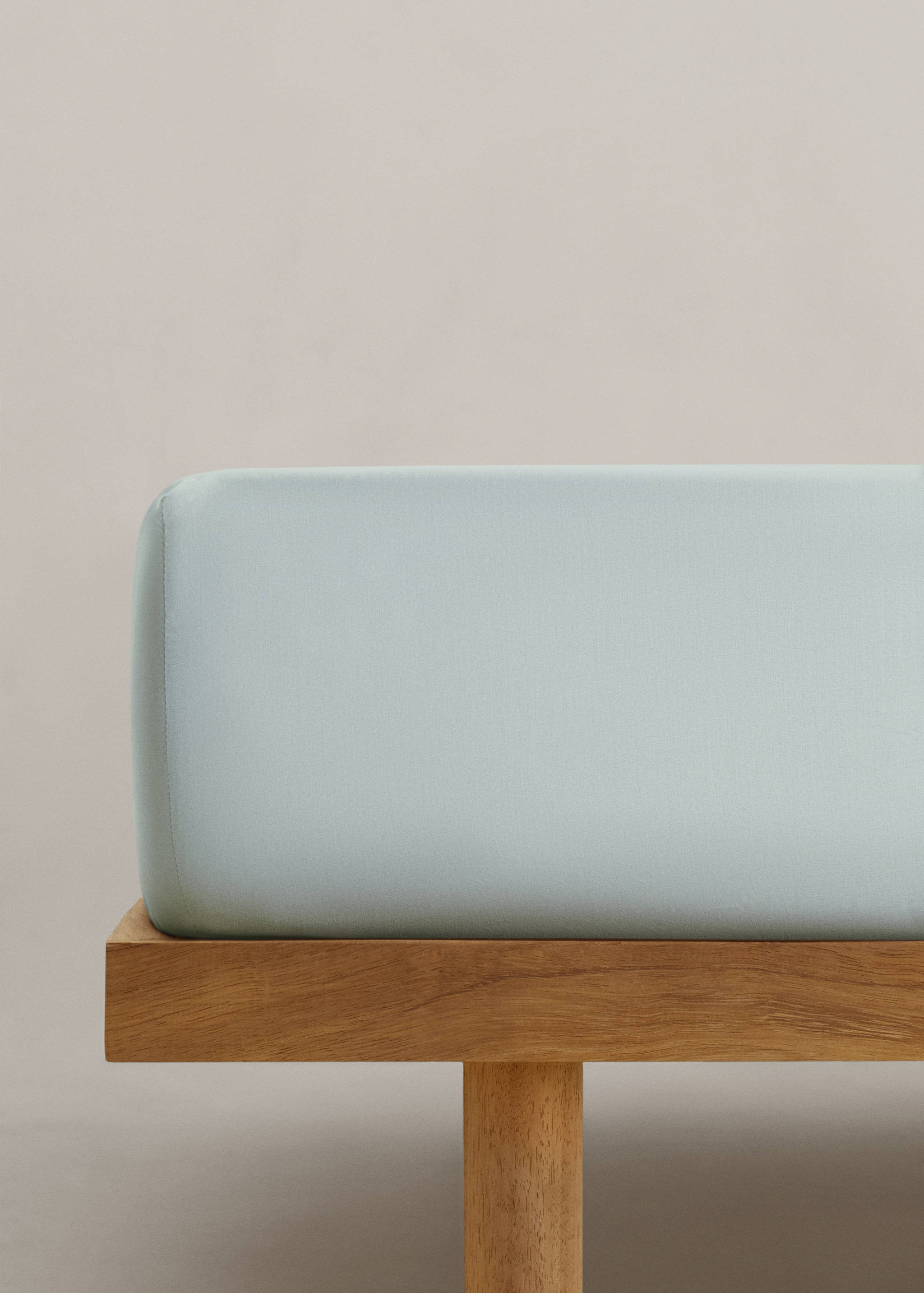 Percale cotton fitted sheet 300 threads for single bed - Article without model