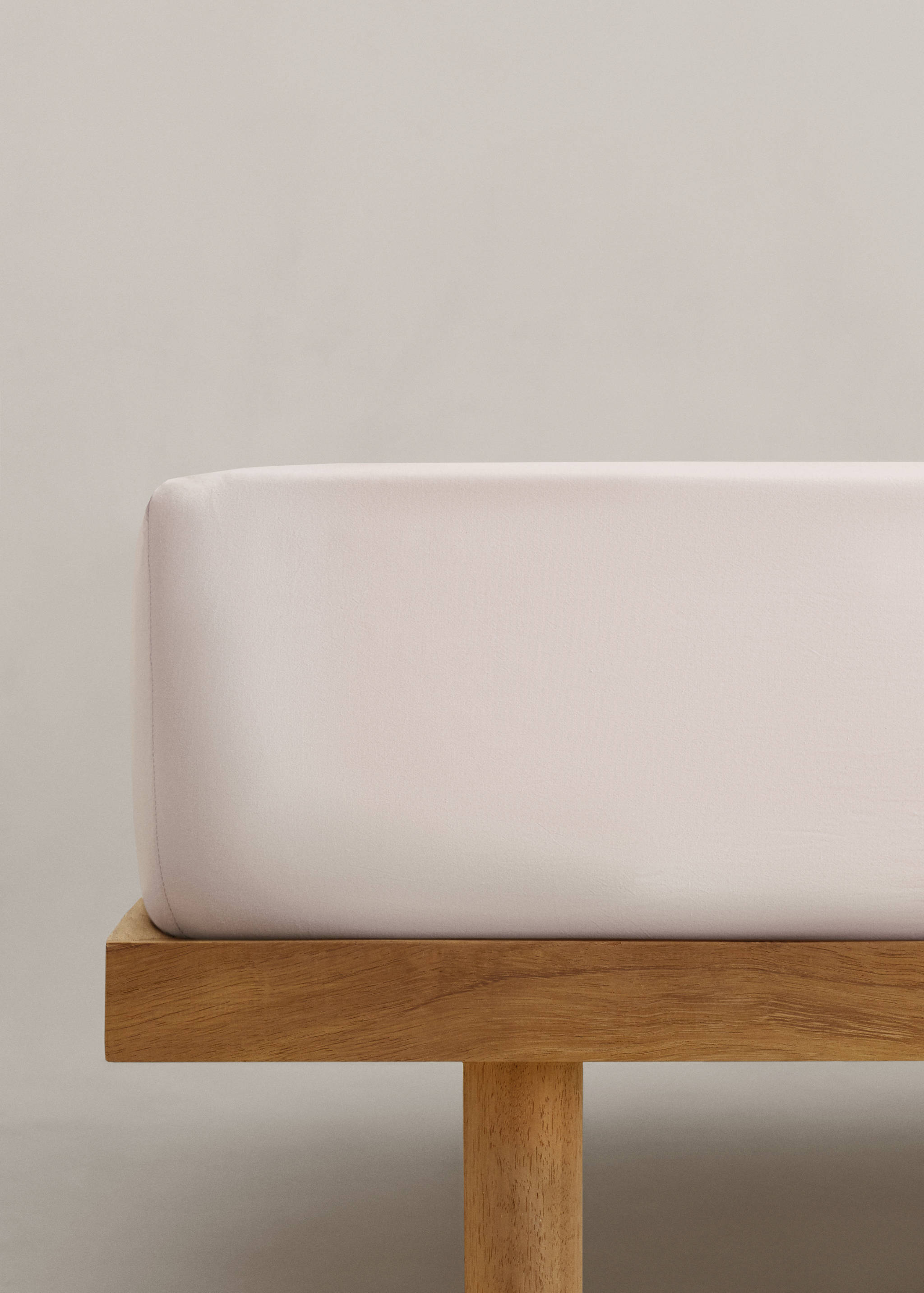 Percale cotton fitted sheet 300 threads for single bed - Article without model