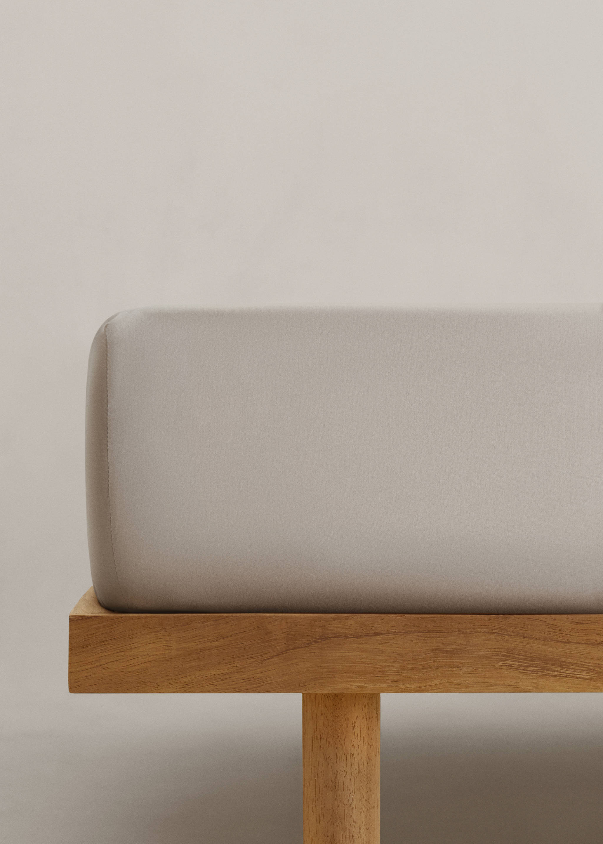 Percale cotton fitted sheet 300 threads for single bed - Article without model