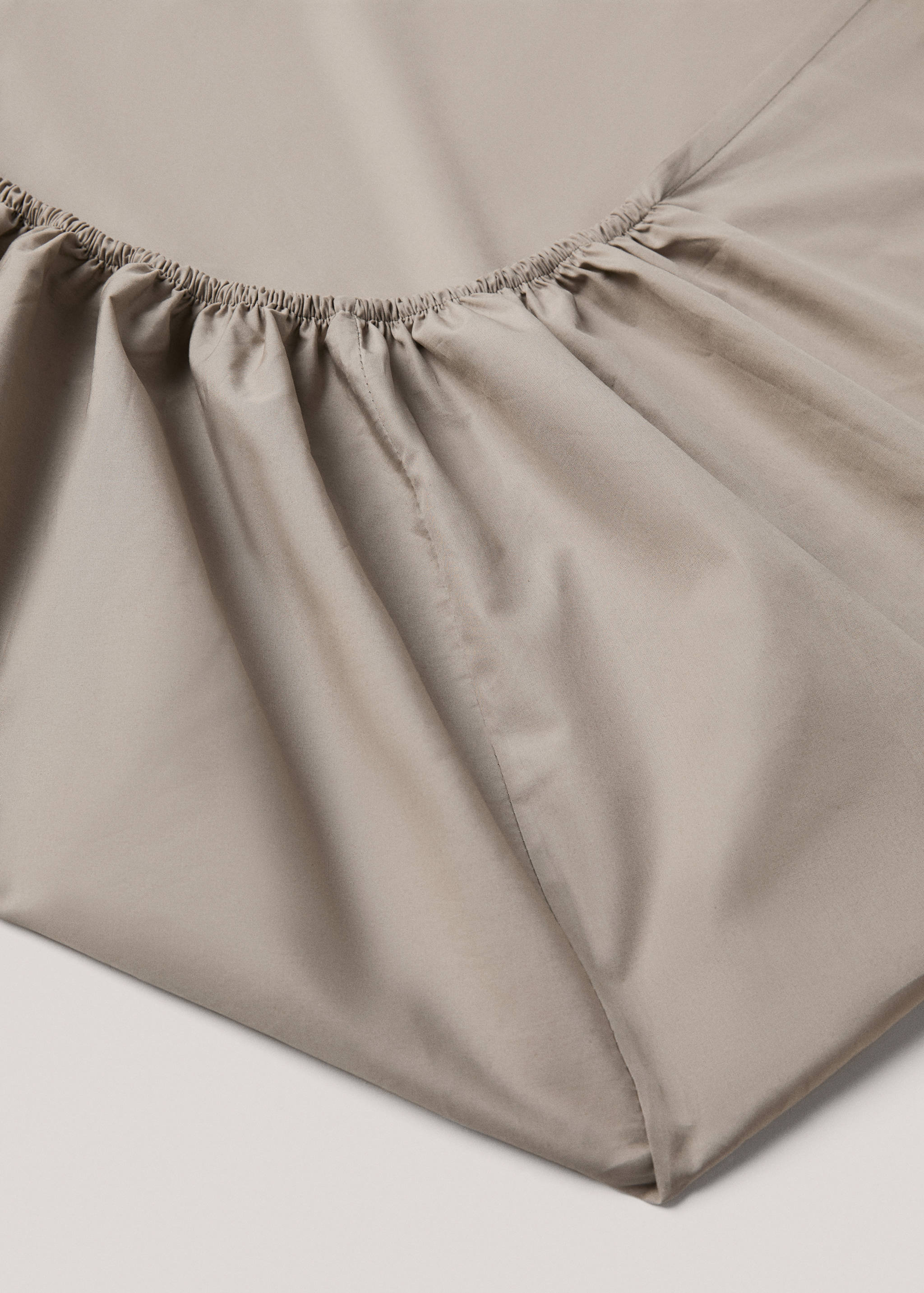 Percale cotton fitted sheet 300 threads for single bed - Details of the article 1