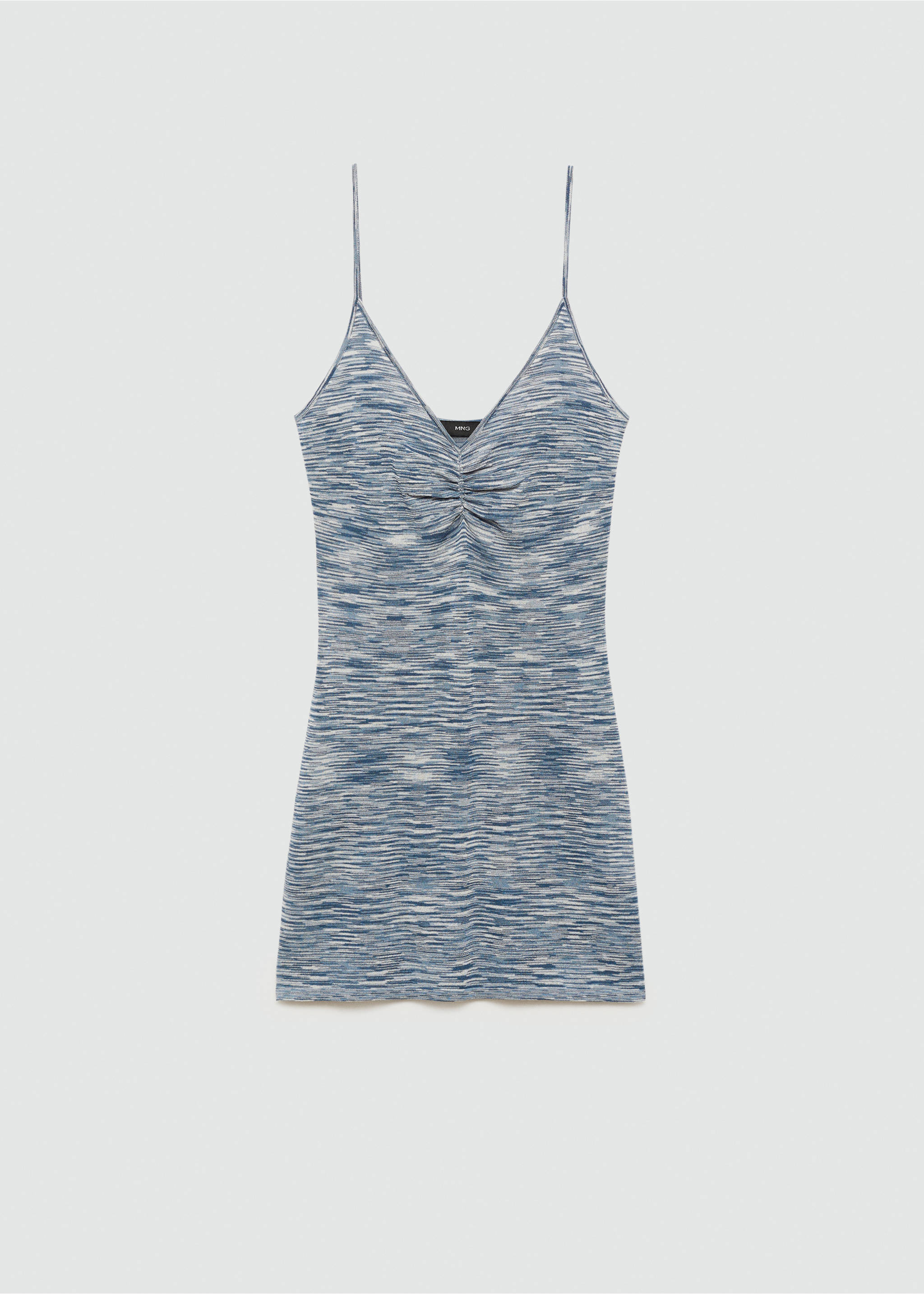Knitted dress with straps - Article without model, Blue. Ref: 77001507-00.