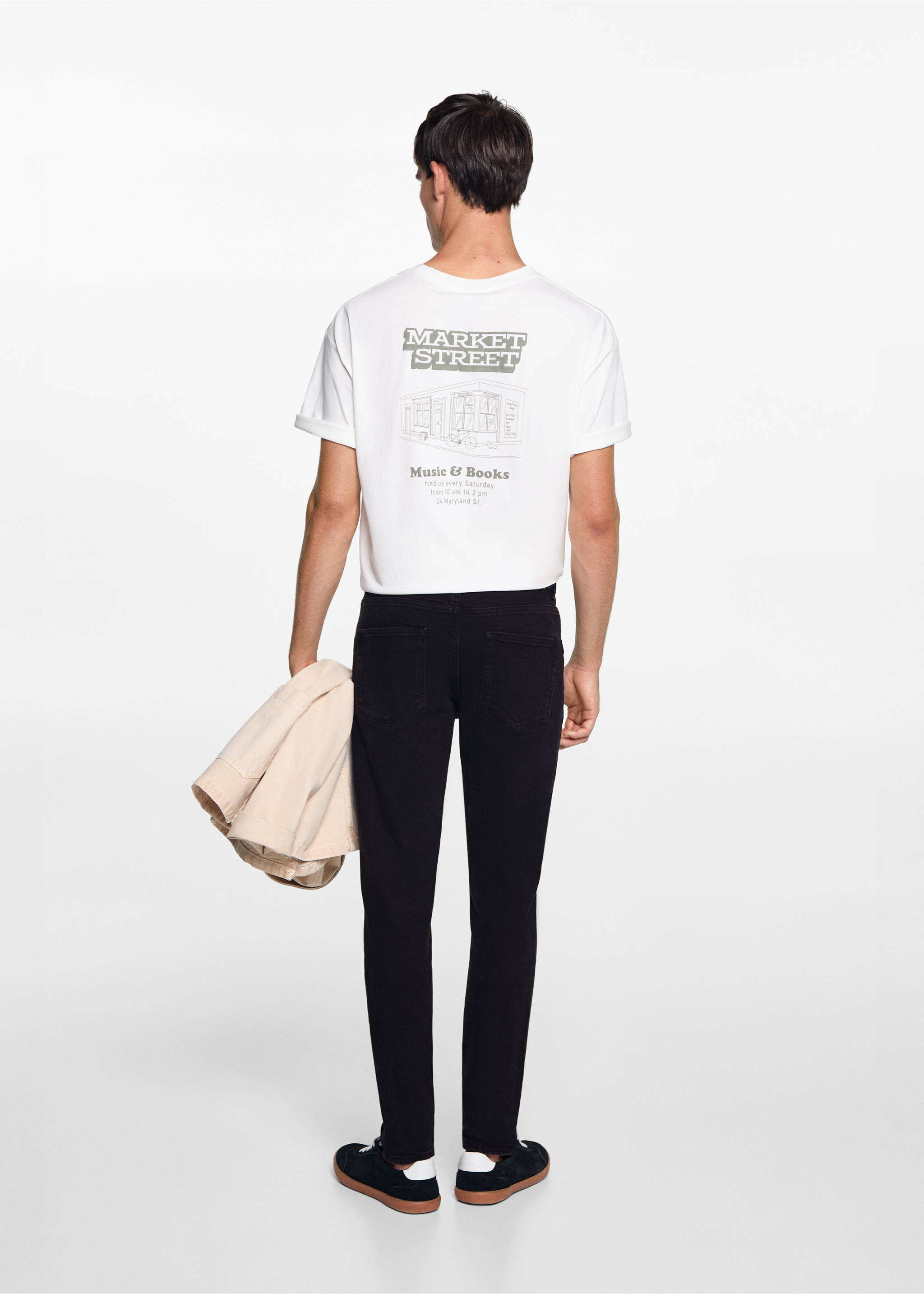 Slim Fit-Jeans - Rückseite des Artikels, Black denim. Ref: 77001512-00.