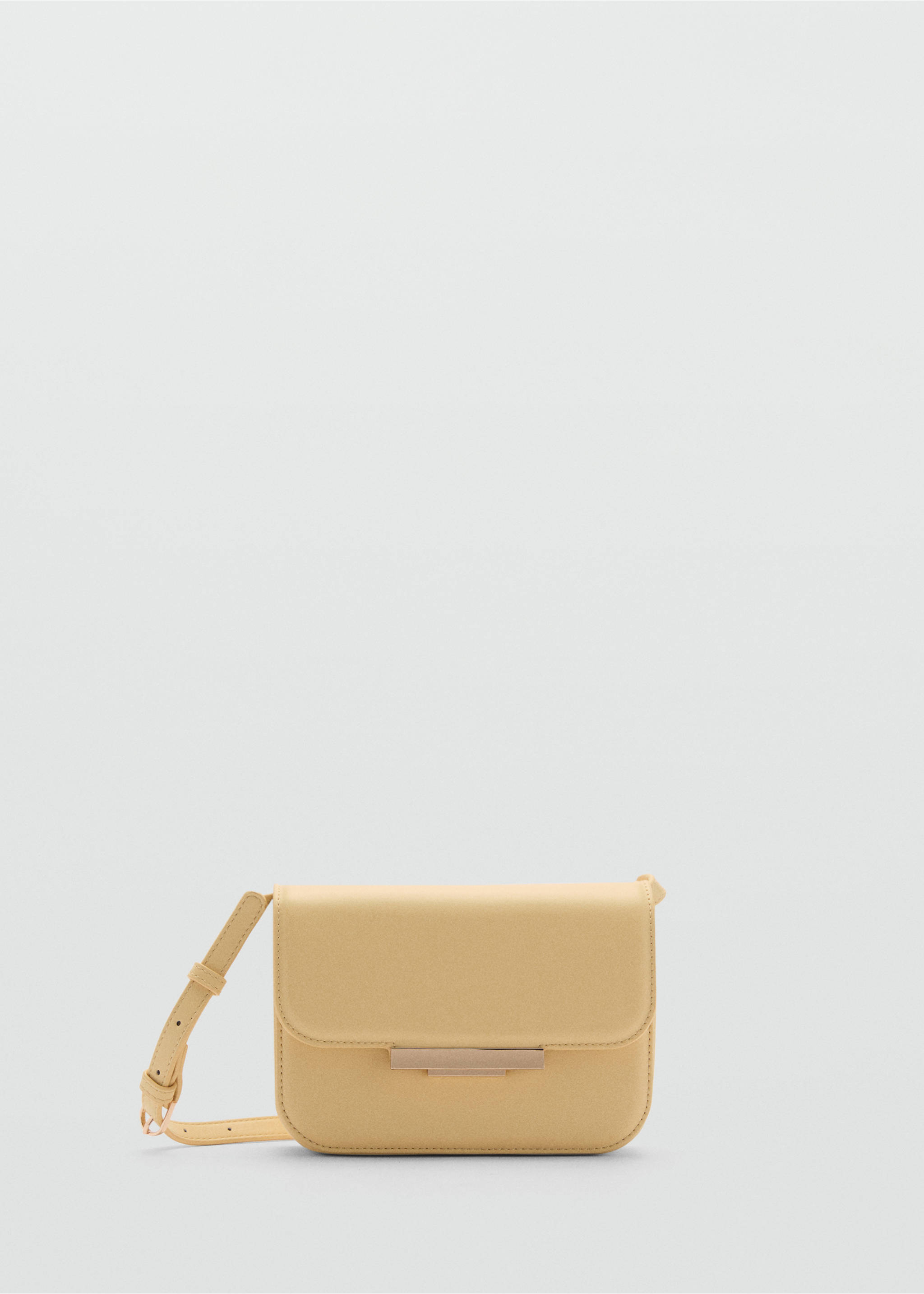 Crossbody bag with flap - Article without model, Pastel Yellow. Ref: 77002012-00.