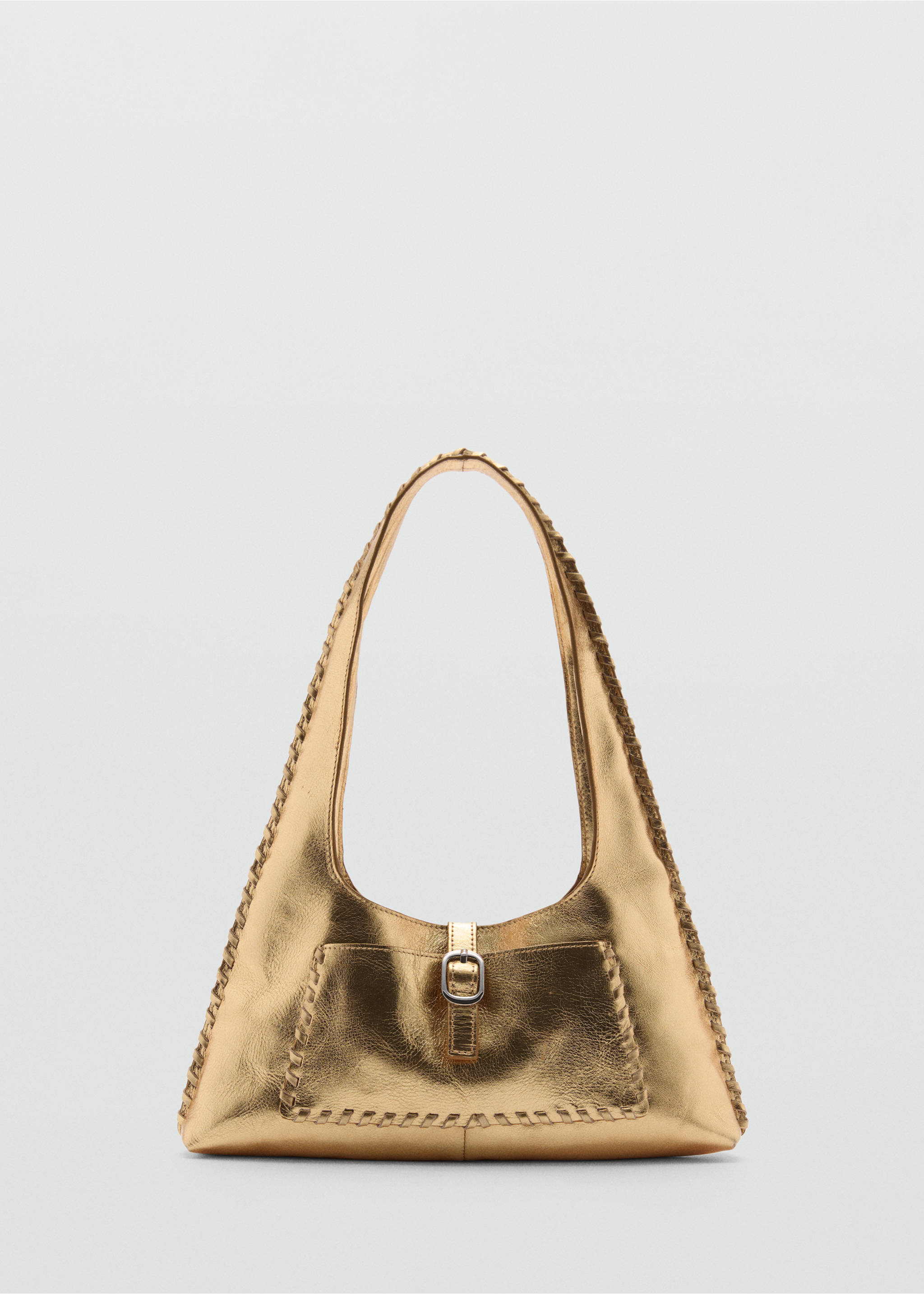 Leather metallic bag - Article without model, Gold. Ref: 77002013-00.