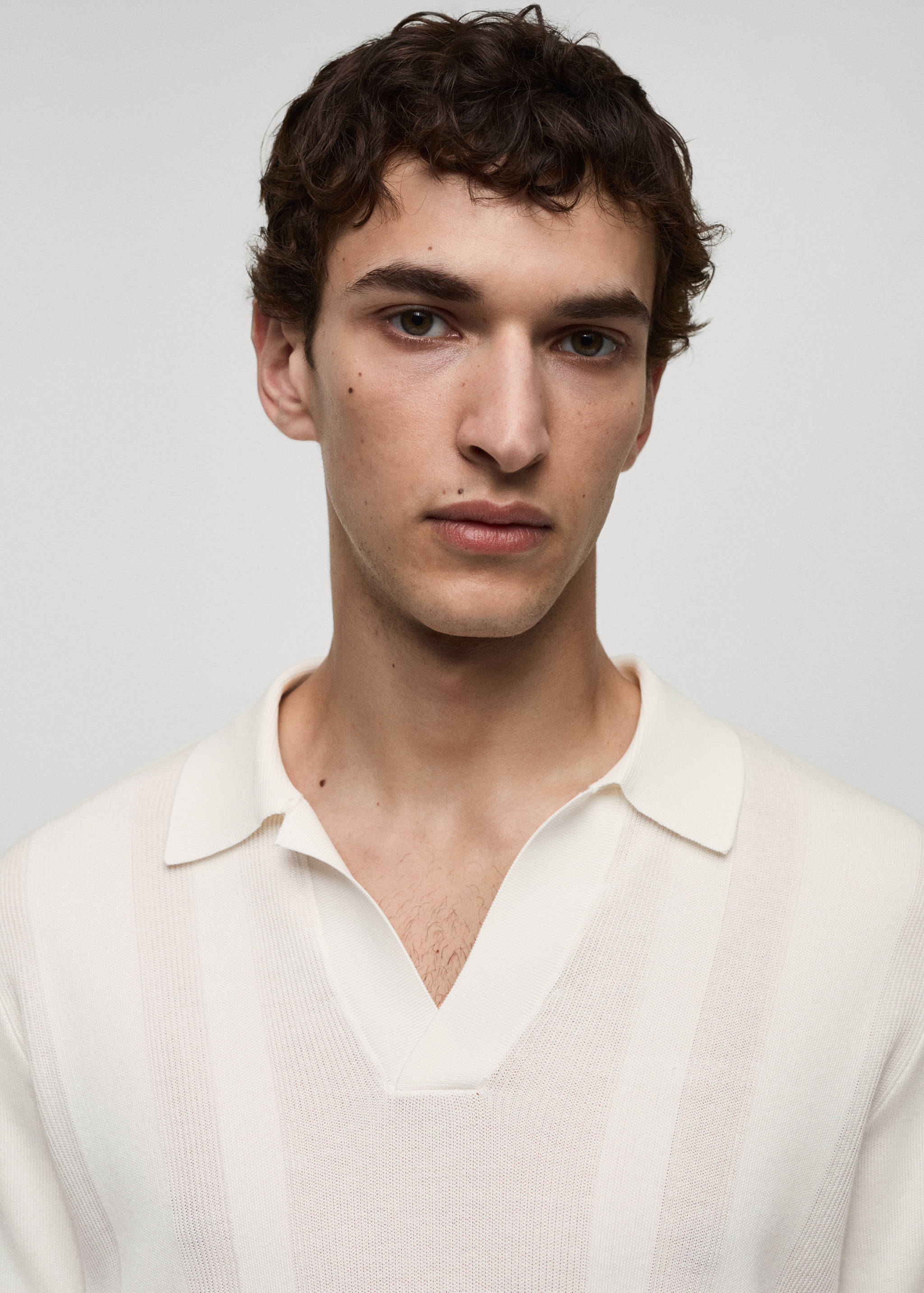 Polo maille côtelée - Détail de l'article 1