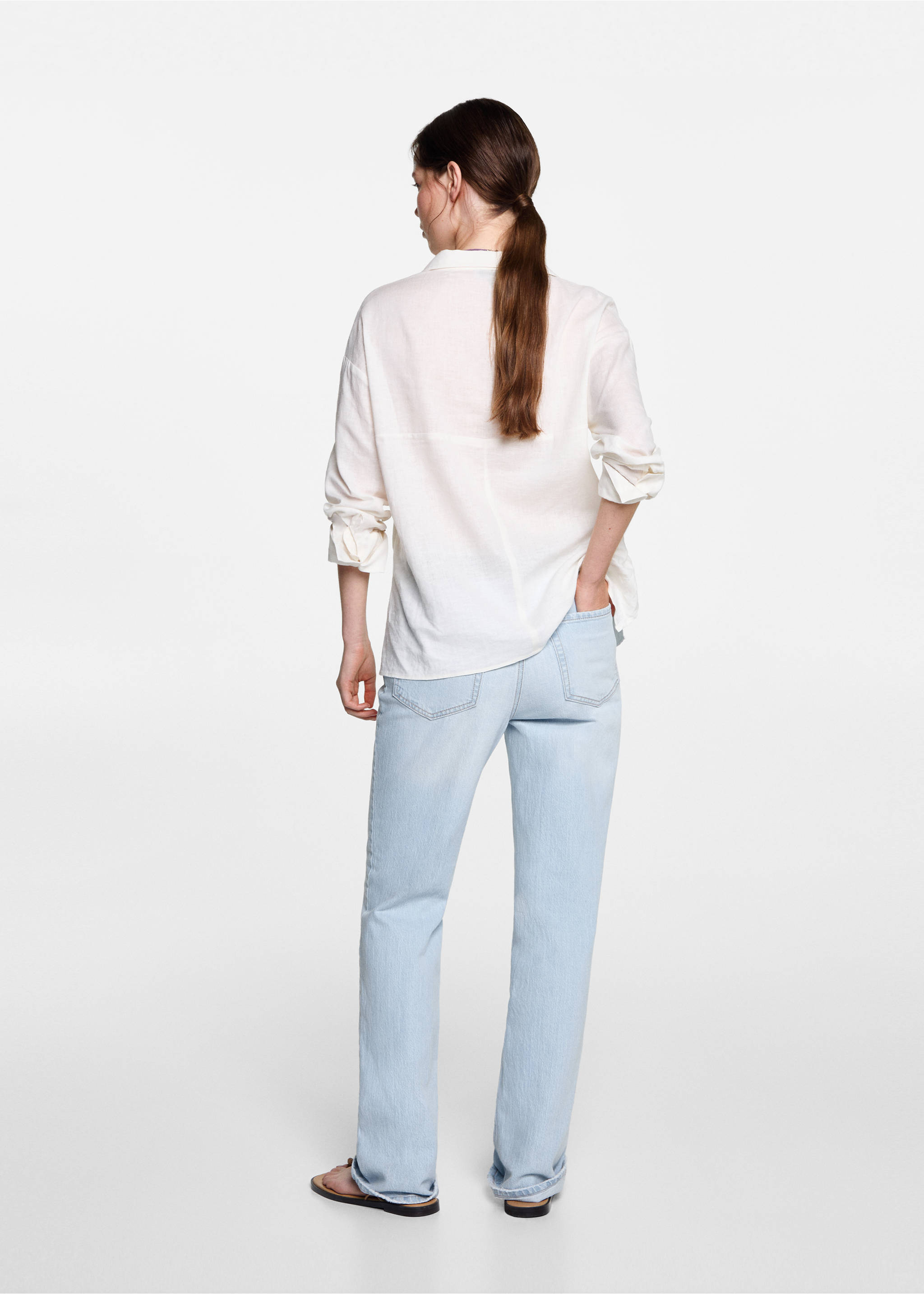 Jean straight fit - Verso de l’article, Bleu clair. Ref: 77002542-00.