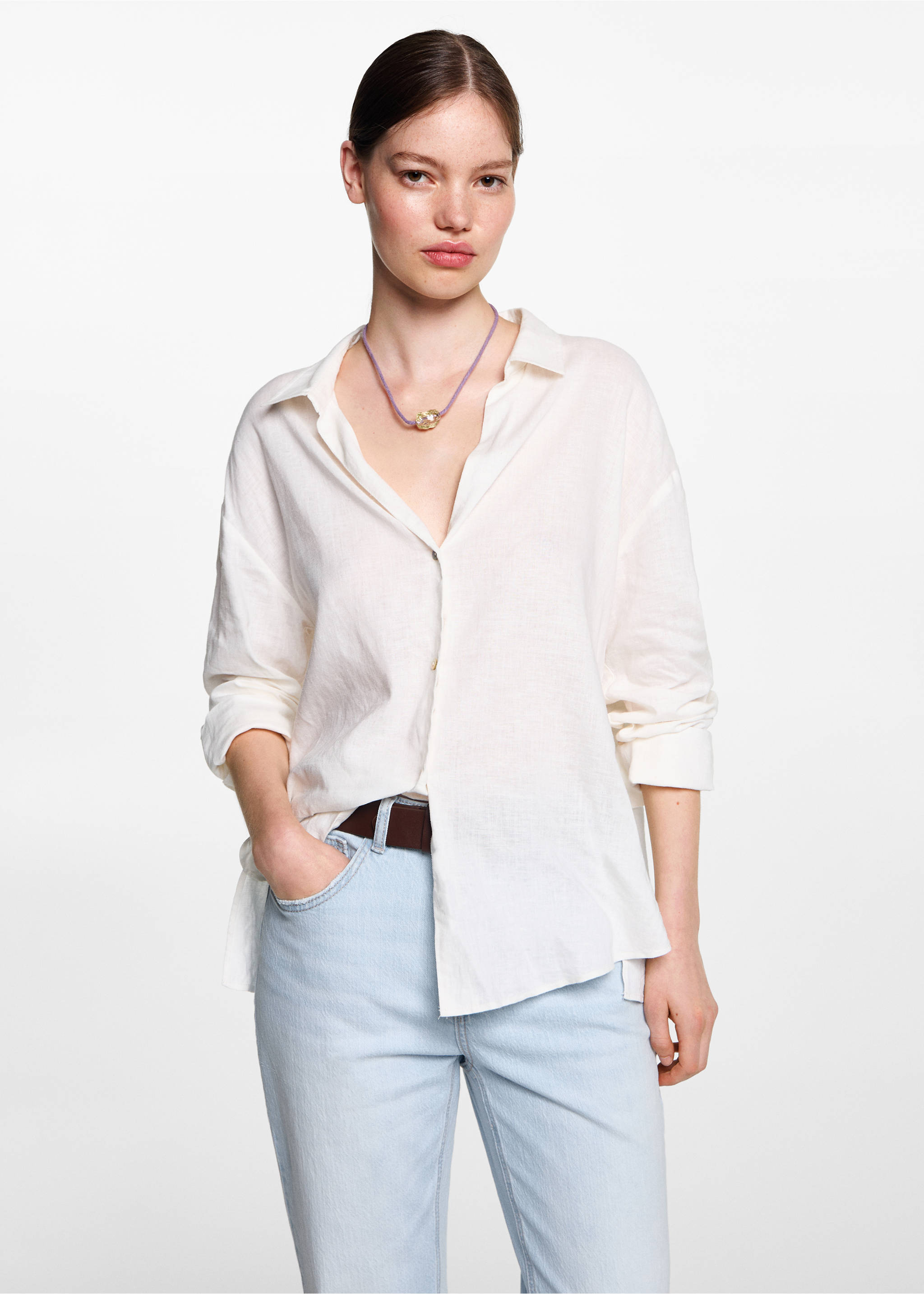 Jean straight fit - Détail de l'article 1, Bleu clair. Ref: 77002542-00.