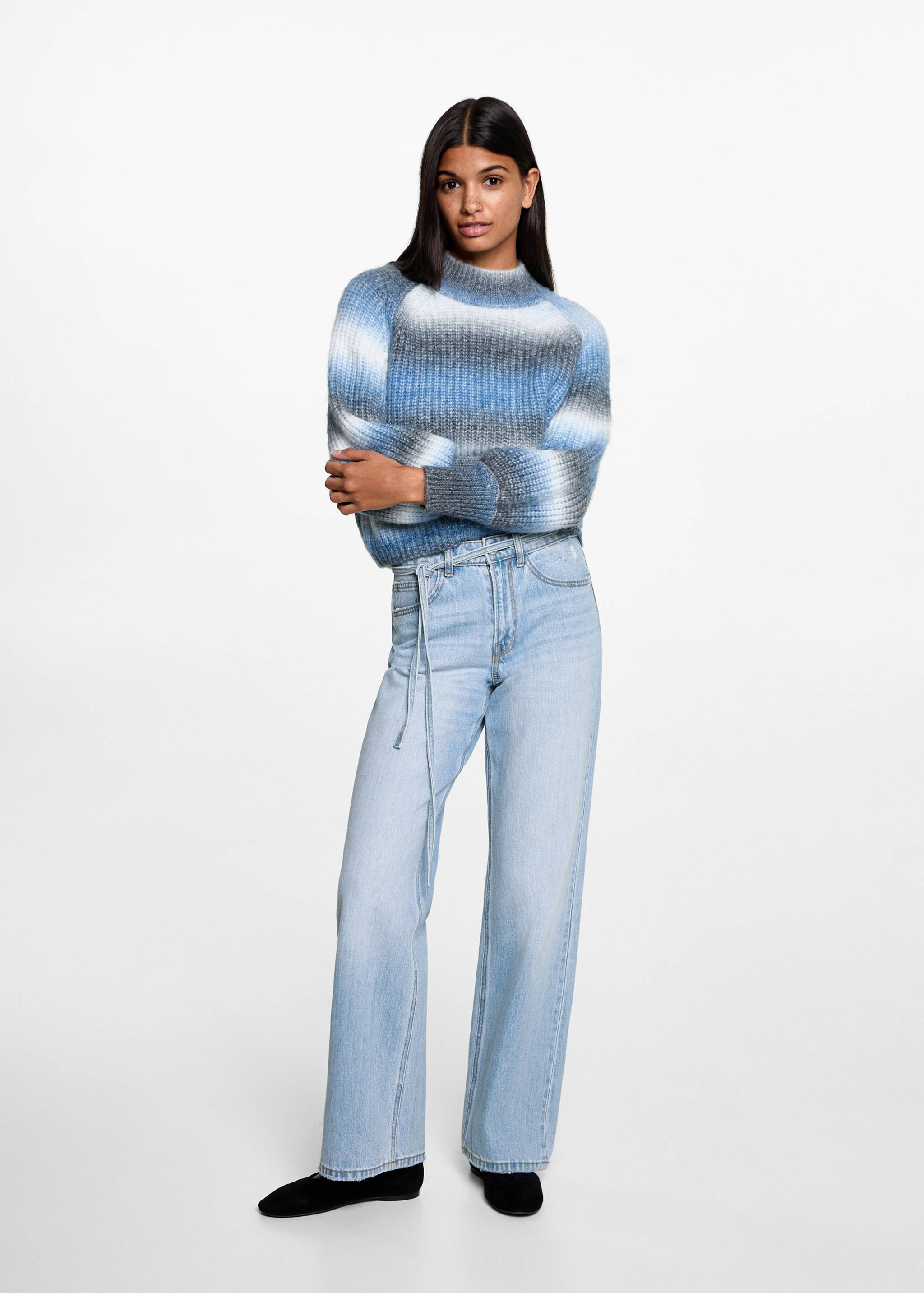 Wideleg jeans with drawstring - Plan général