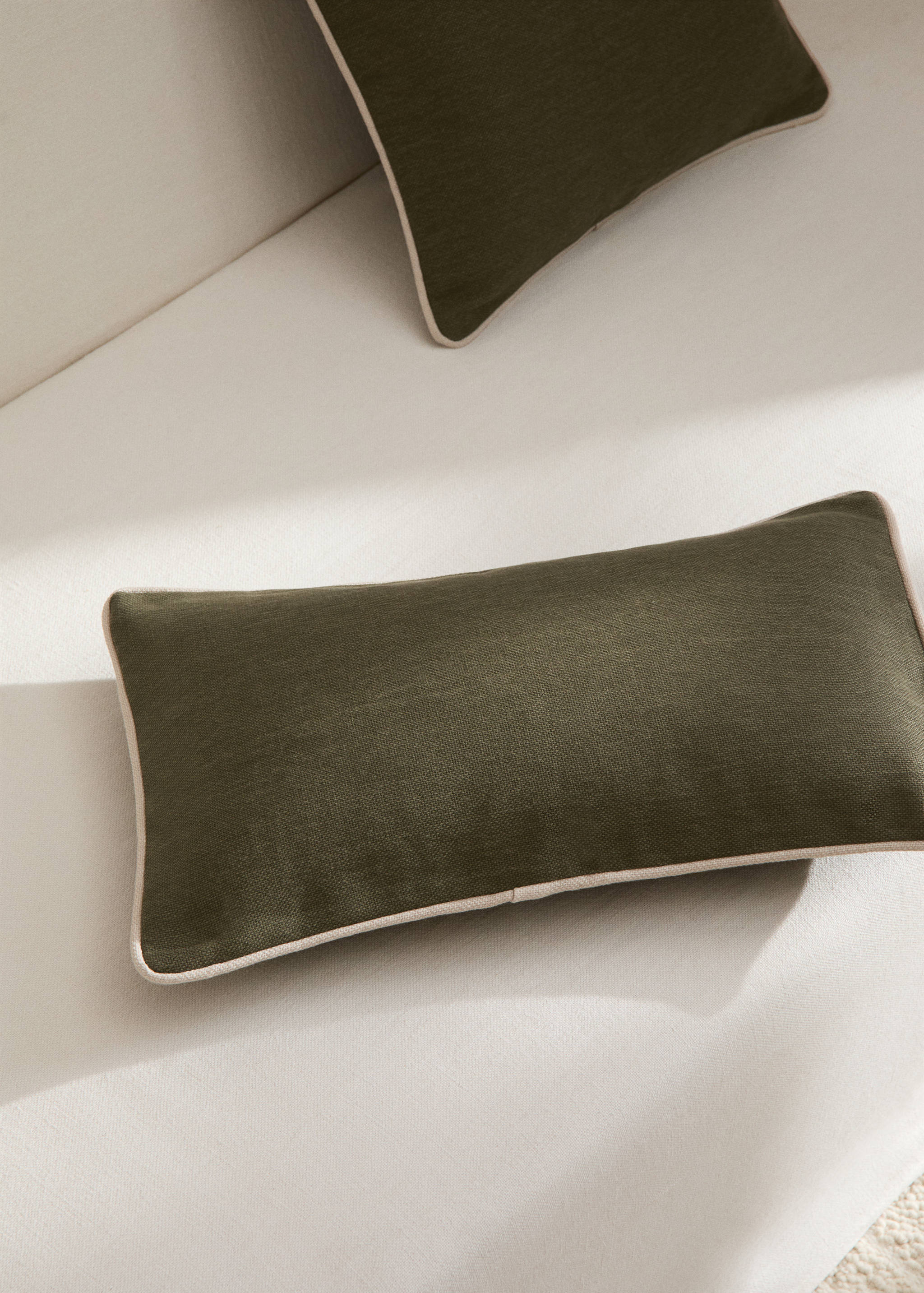 Housse coussin coton liseré 30x50 cm - Plan général