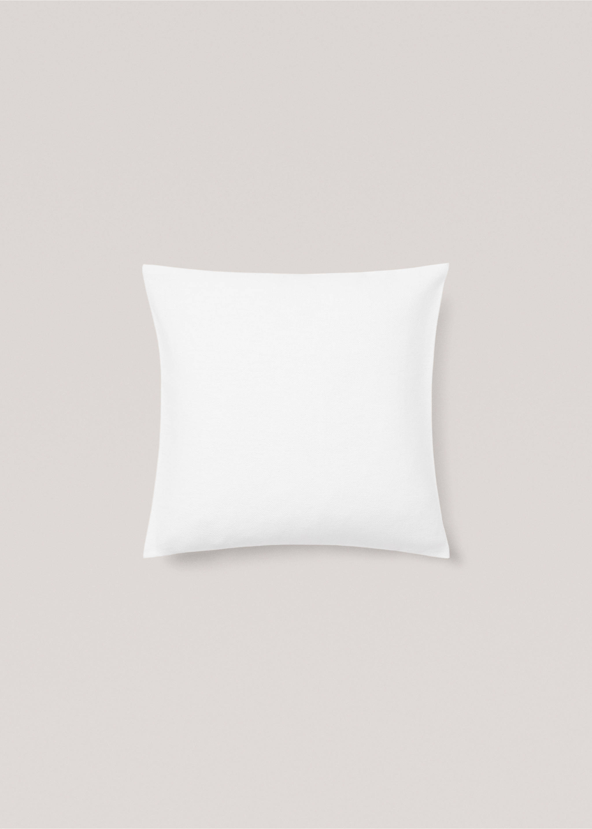 Plain cotton cushion cover 45x45 cm - Article without model, Off White. Ref: 77002550-00.
