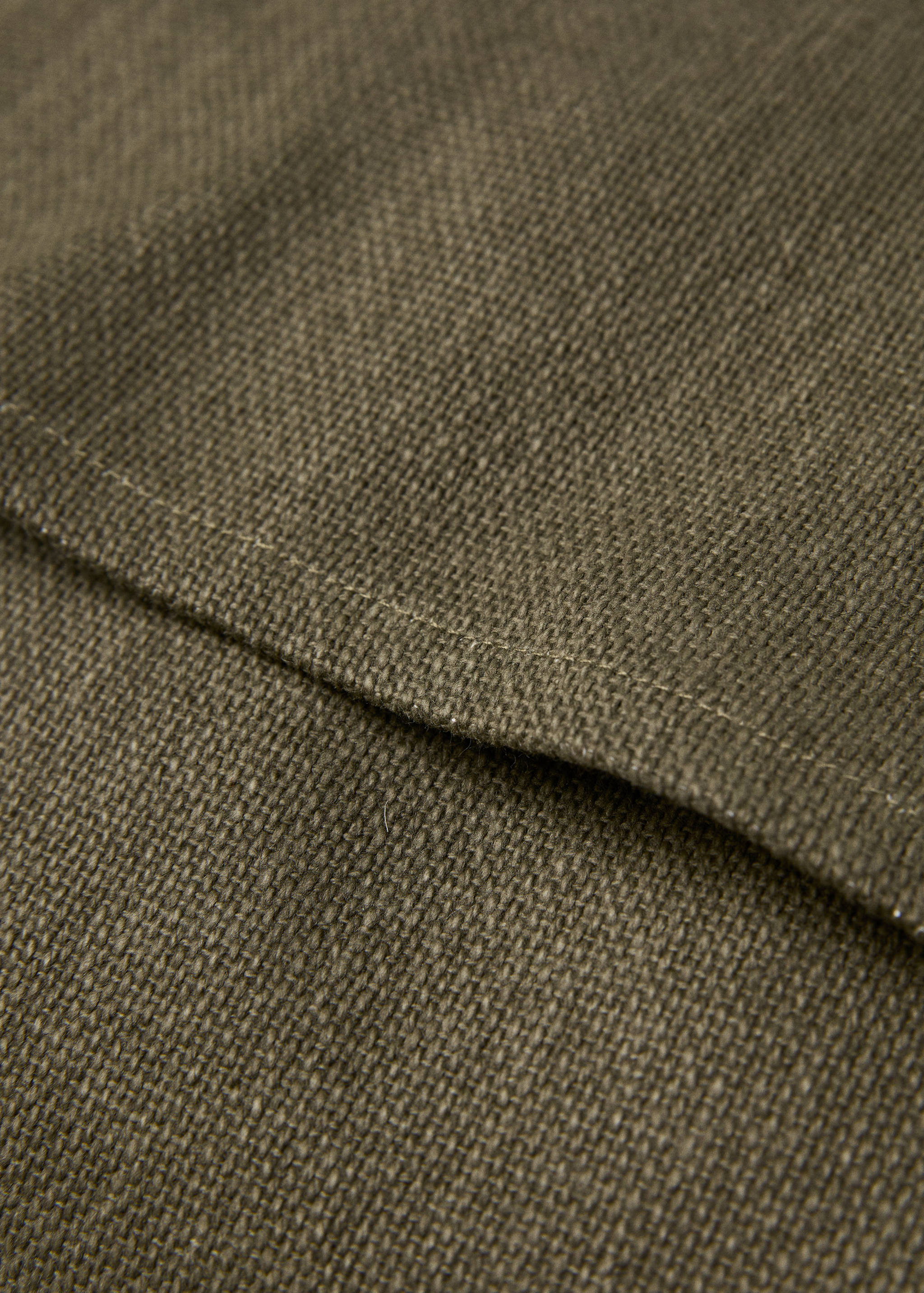 Unifarbener Kissenbezug aus Baumwolle, 45 x 45 cm - Detail des Artikels 2