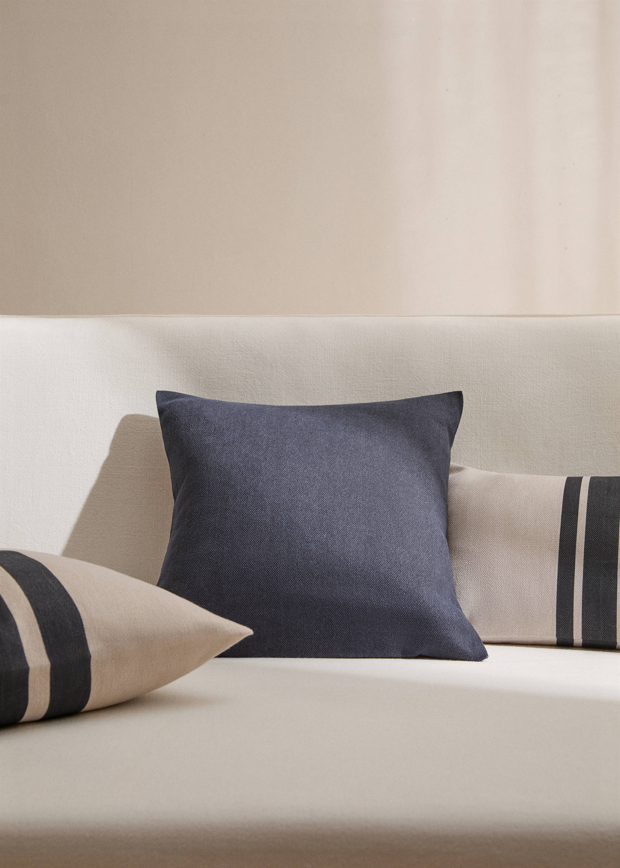 Unifarbener Kissenbezug aus Baumwolle, 45 x 45 cm - Allgemeine Ansicht