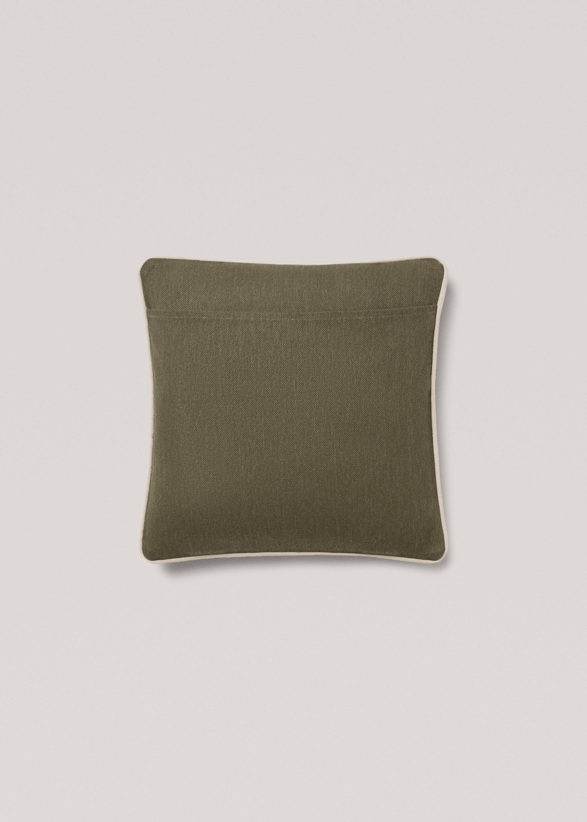 Housse coussin coton liseré 45x45 cm - Détail de l'article 1