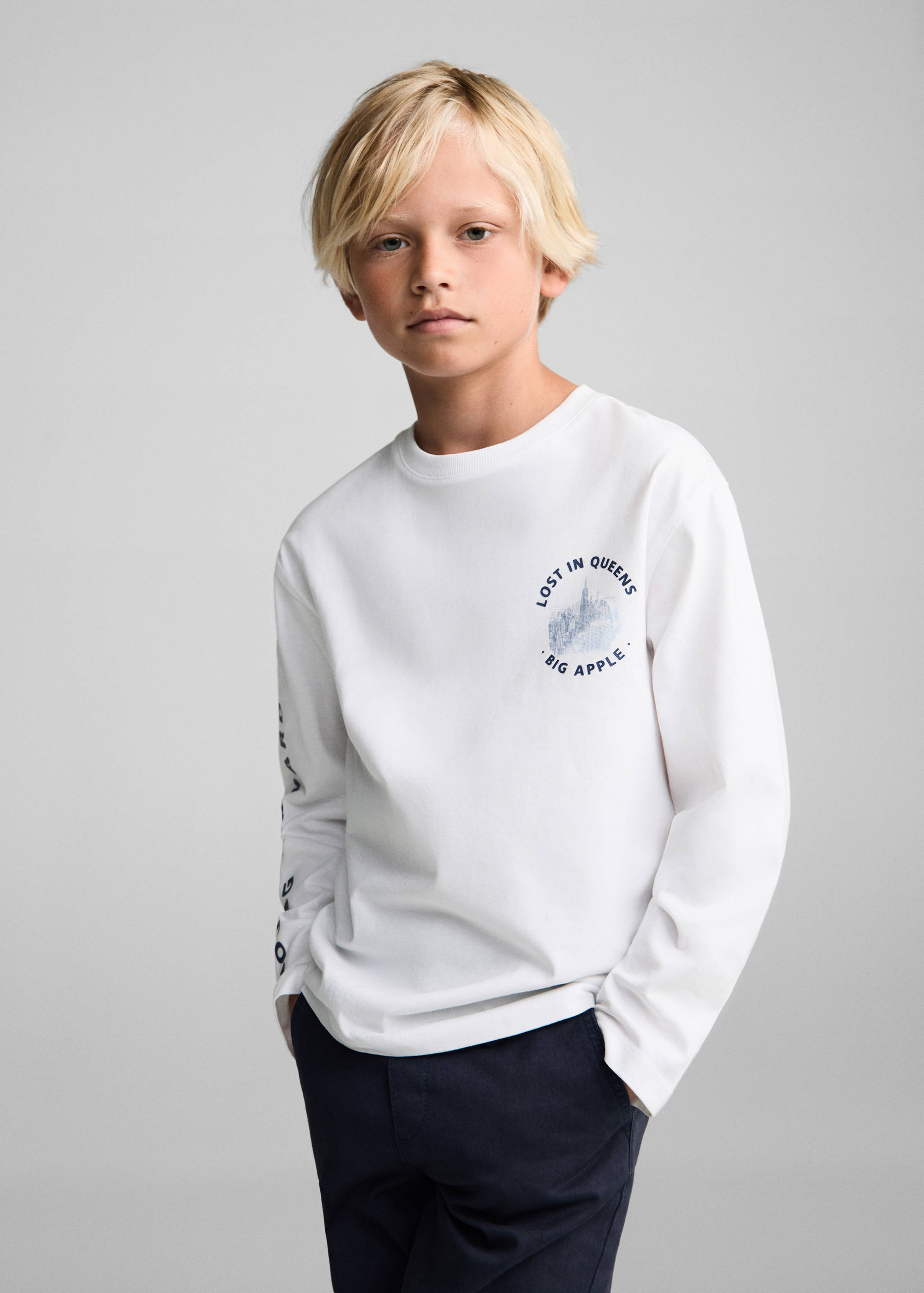 Samarreta màniga llarga estampada - Pla mig