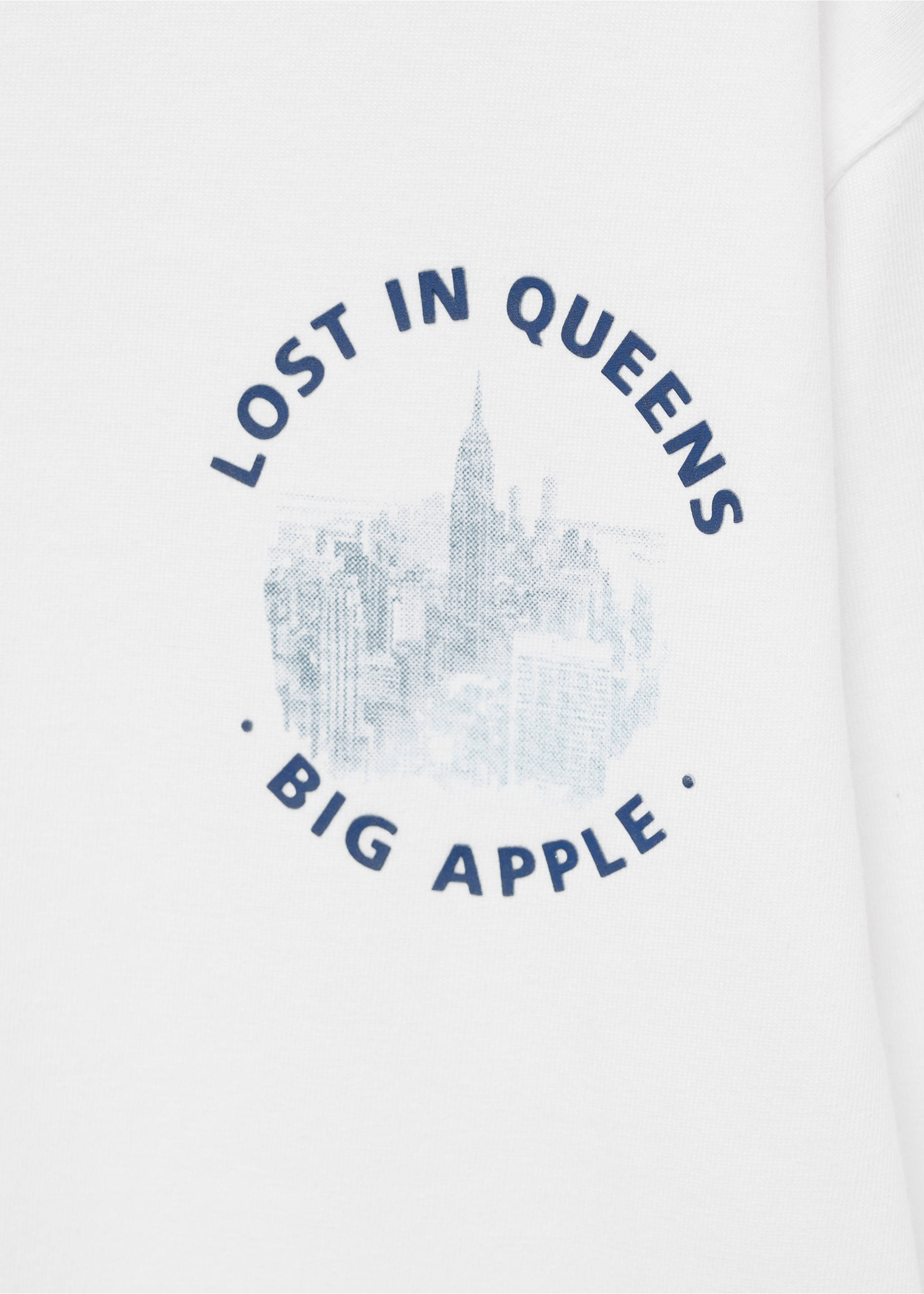 Langärmliges Print-T-Shirt - Detail des Artikels 8, Cremeweiß. Ref: 77002926-00.