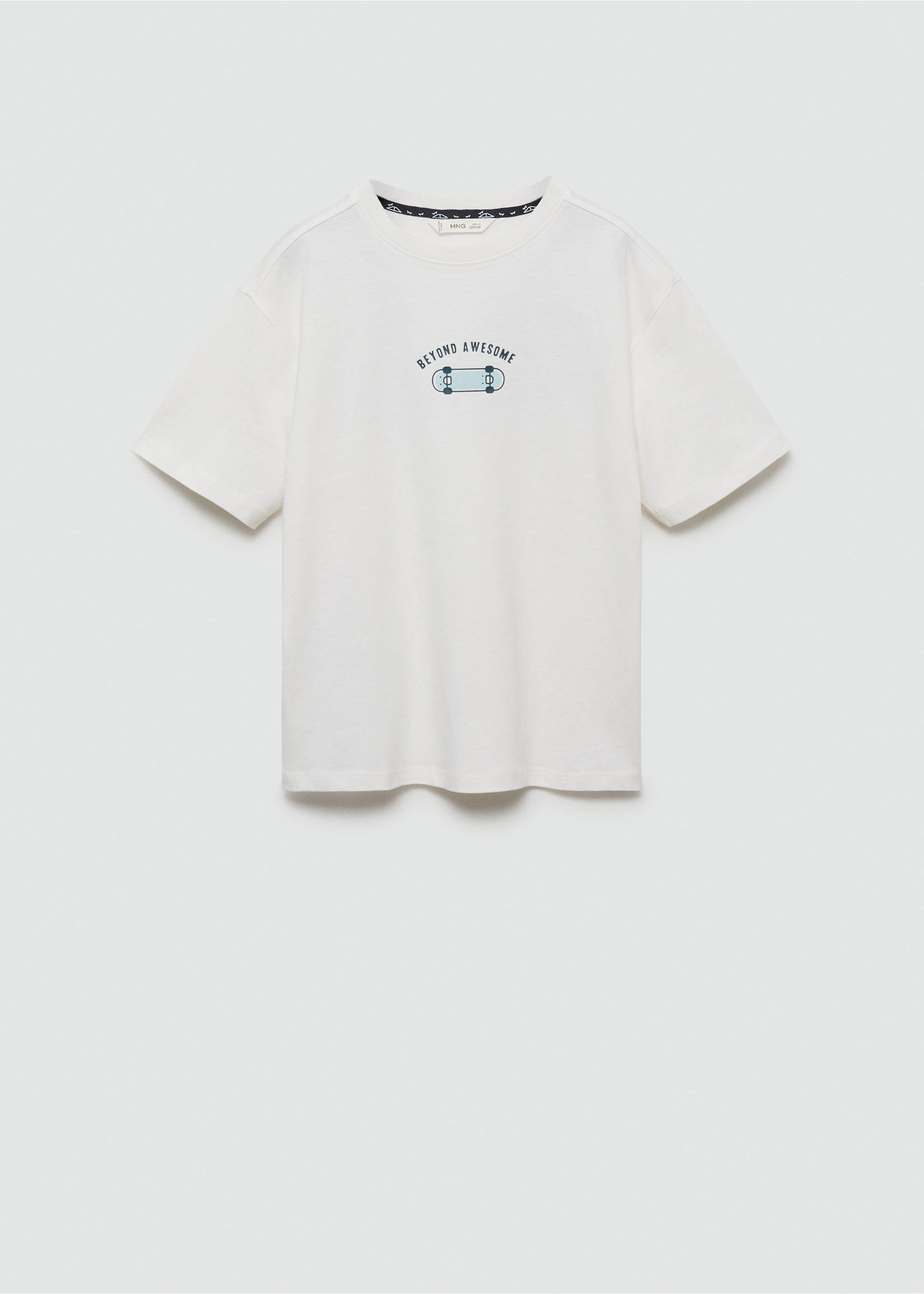 Printed cotton-blend T-shirt - Article without model, Off White. Ref: 77002930-00.